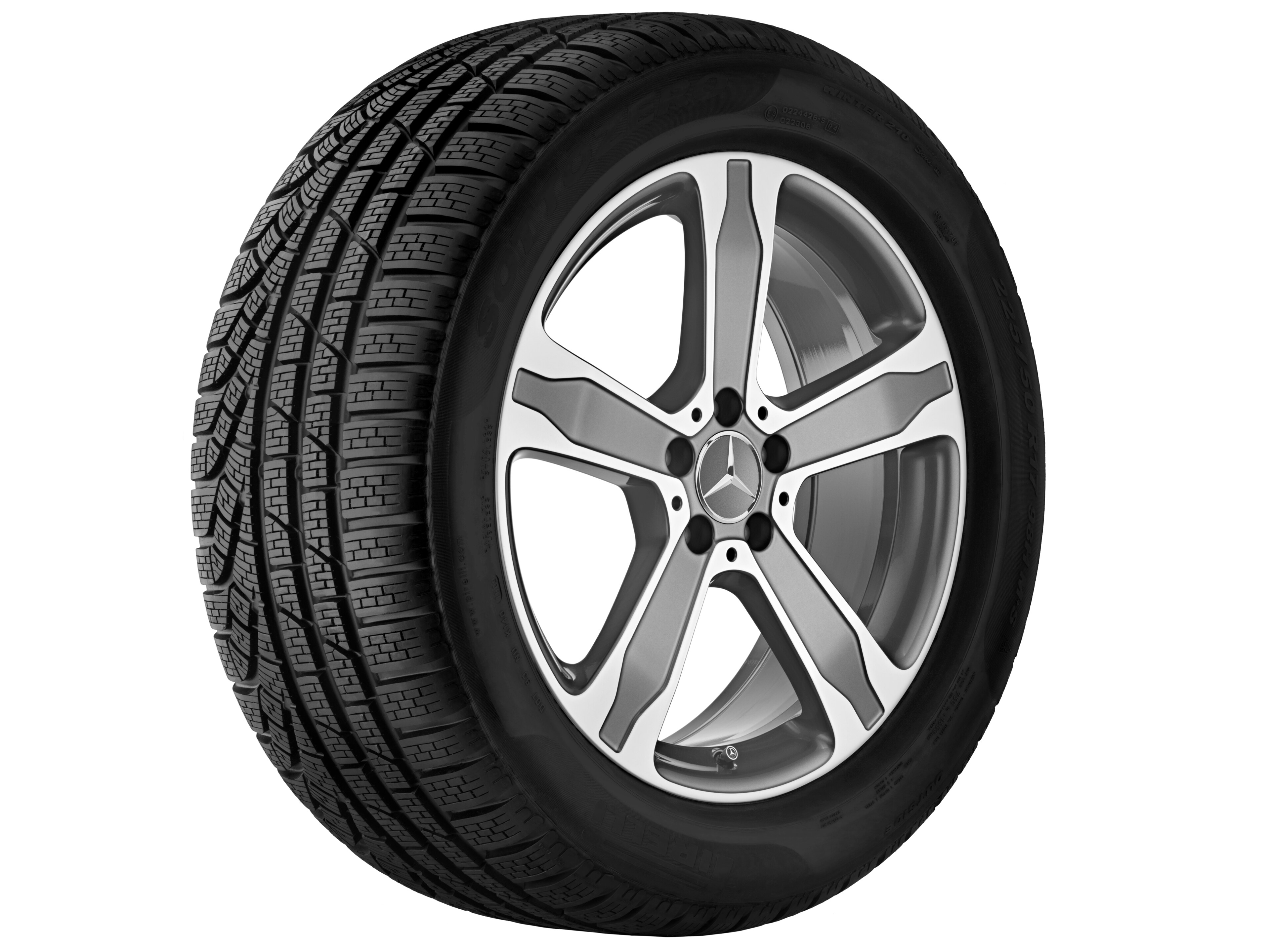 5-spoke wheel, 48.3 cm (19-inch), High-sheen finish - 8 J x 19 ET 43,5, tremolite metallic, high-sheen