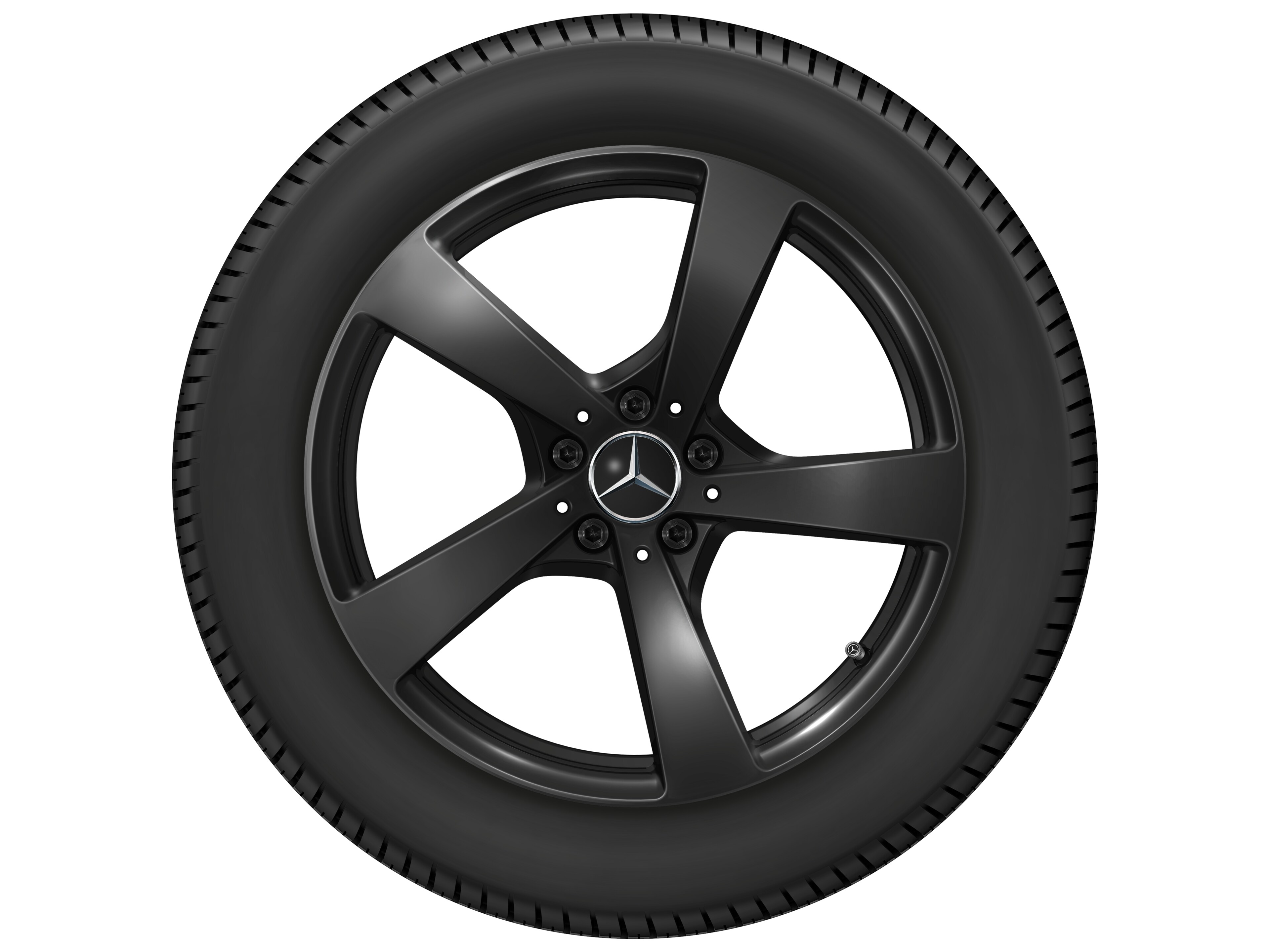 5-spoke wheel, Aero, 48.3 cm (19-inch) - 9 J x 19 ET 60,2, black, painted