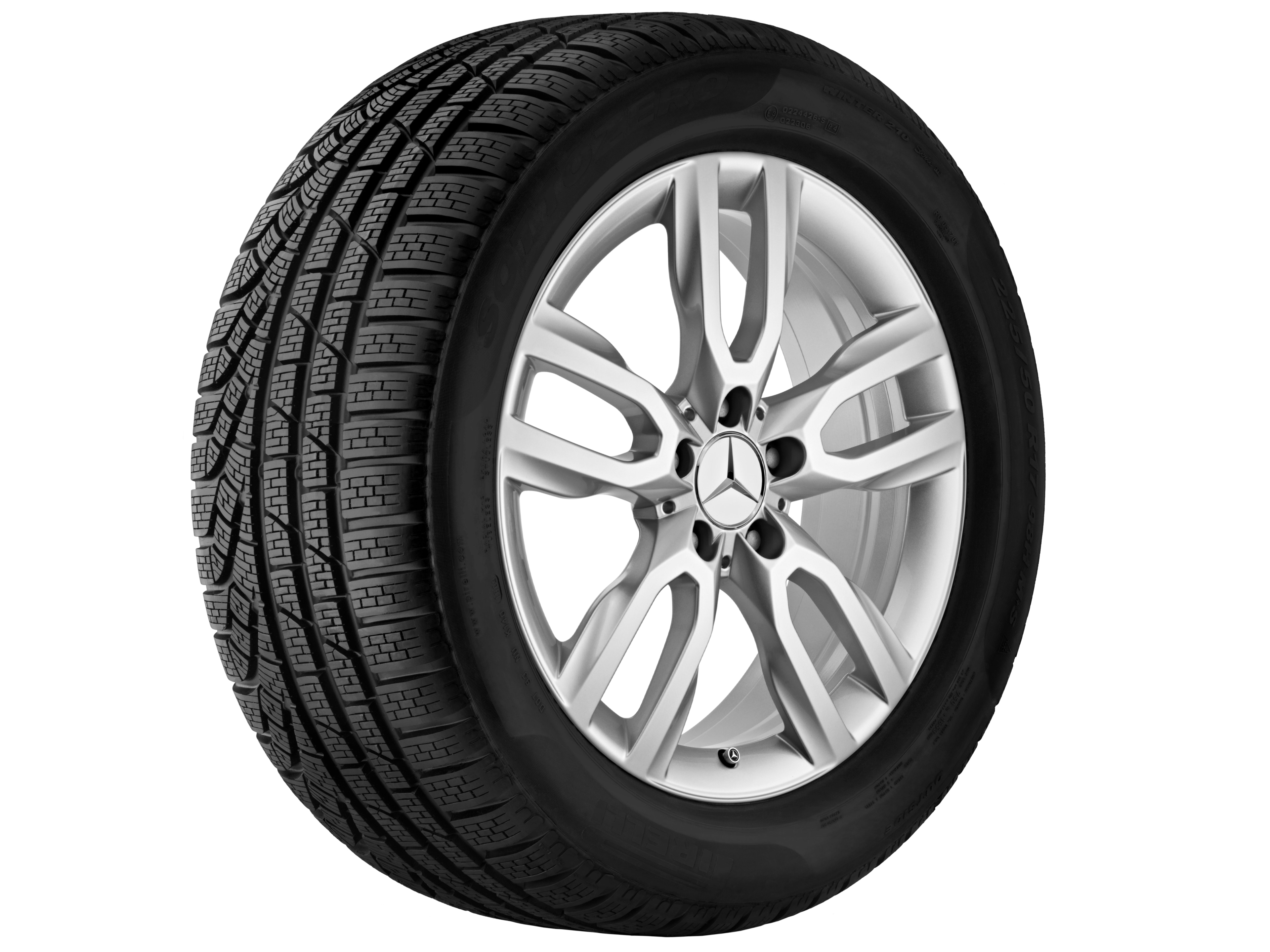 5-twin-spoke wheel, 45.7 cm (18-inch) - 7 J x 18 ET 46, vanadium silver, painted