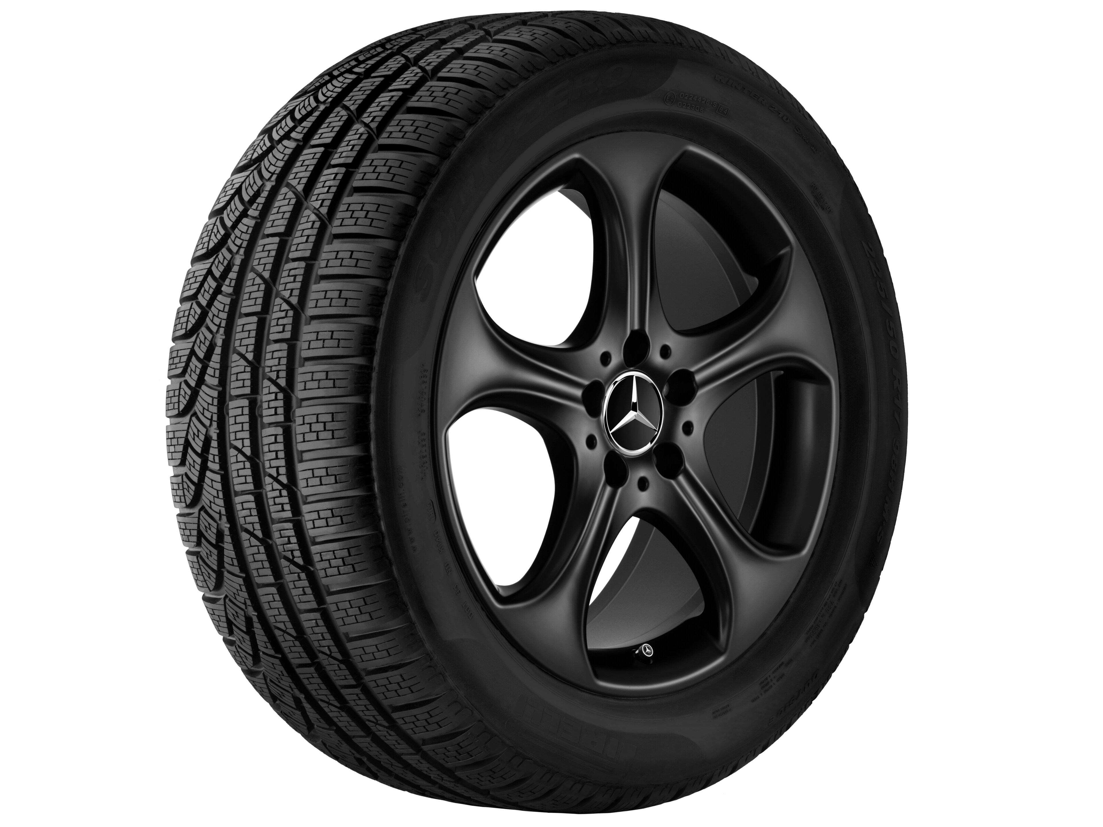 5-spoke wheel, 45.7 cm (18-inch) - 7,5 J x 18 ET 44, matt black, painted