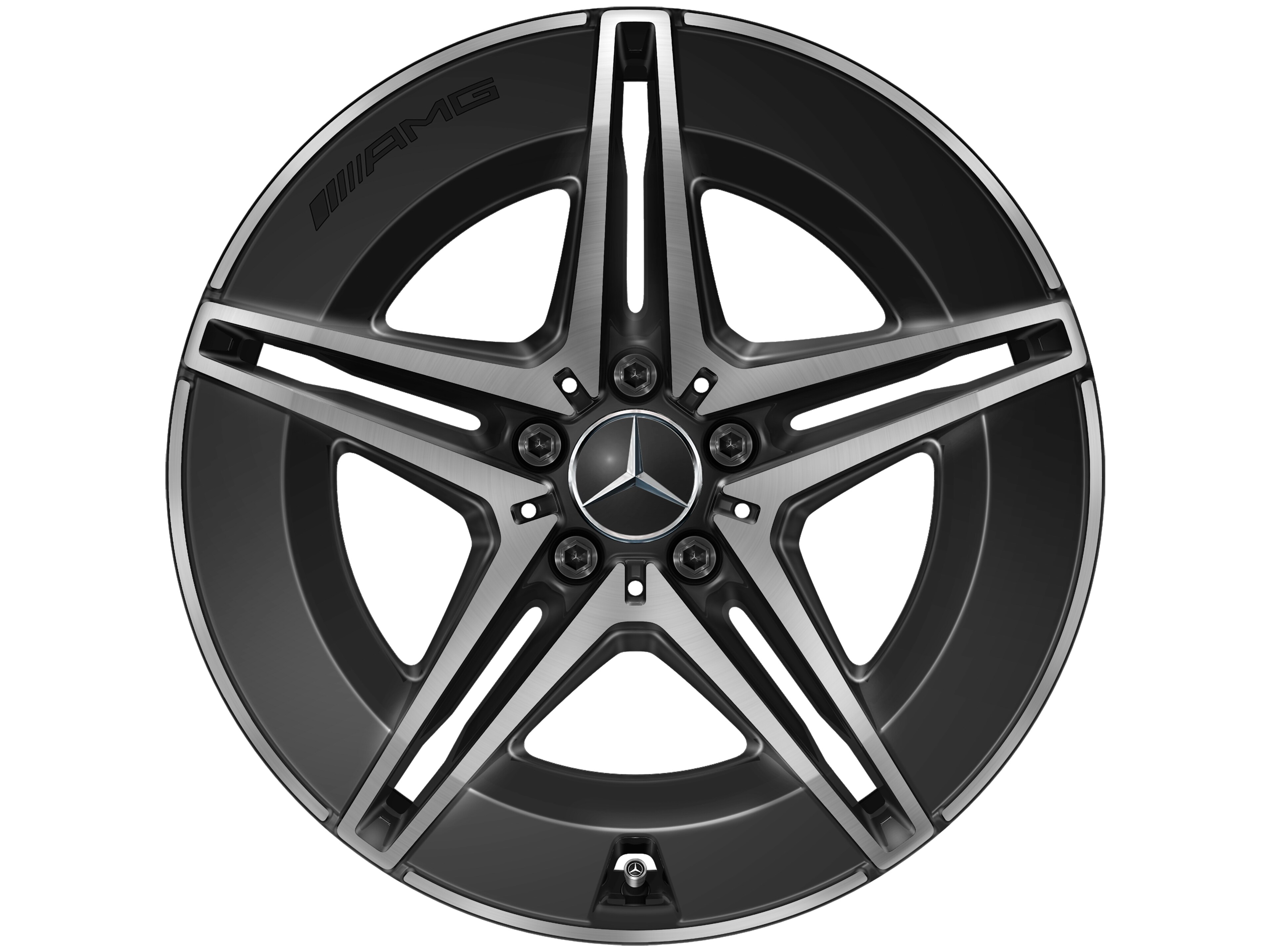 AMG 5-twin-spoke wheel, 48.3 cm (19-inch) - 8 J x 19 ET 34, black, high-sheen