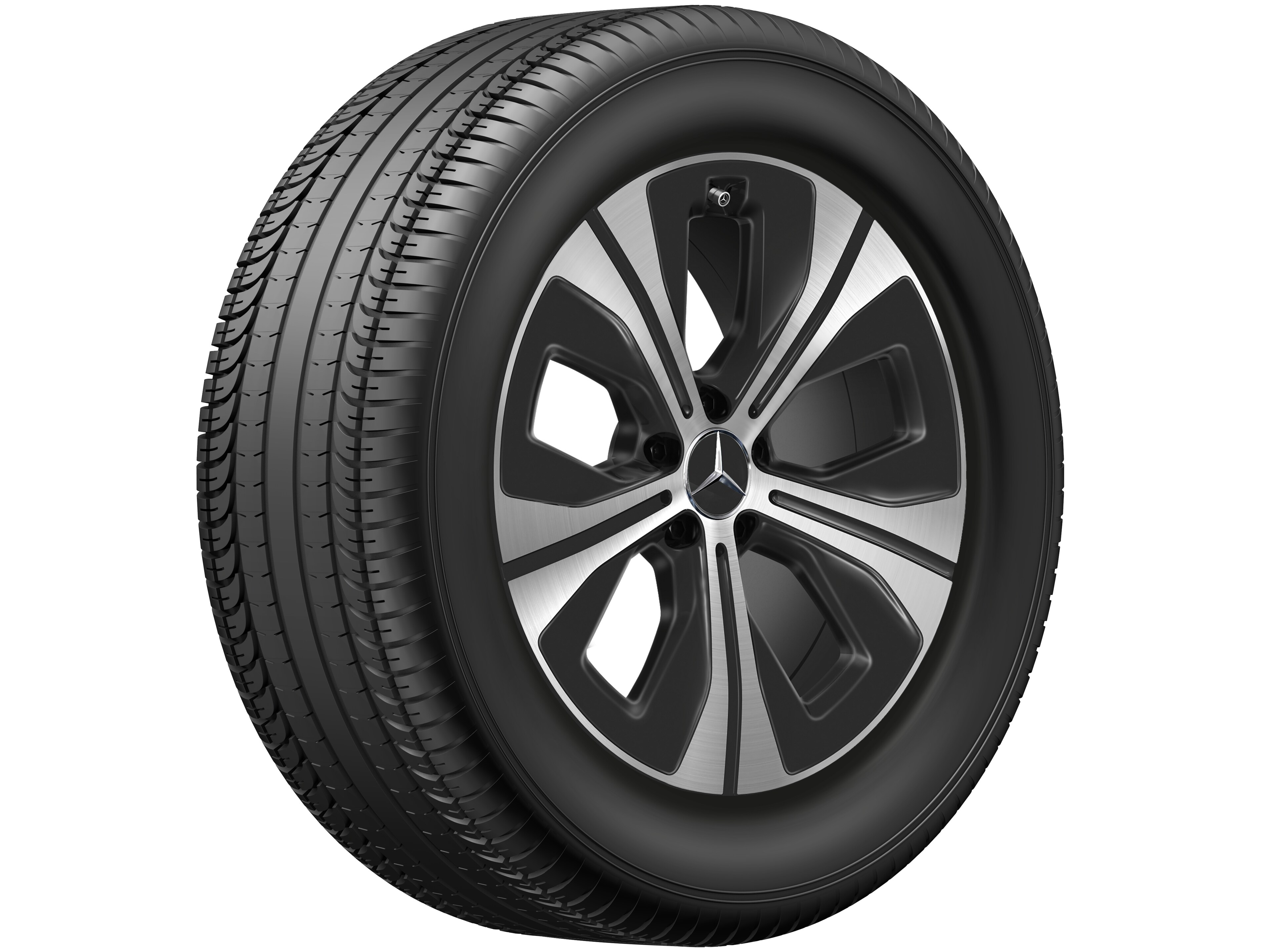 5-spoke wheel, Aero, 48.3 cm (19-inch) - 8,5 J x 19 ET 42, black, high-sheen