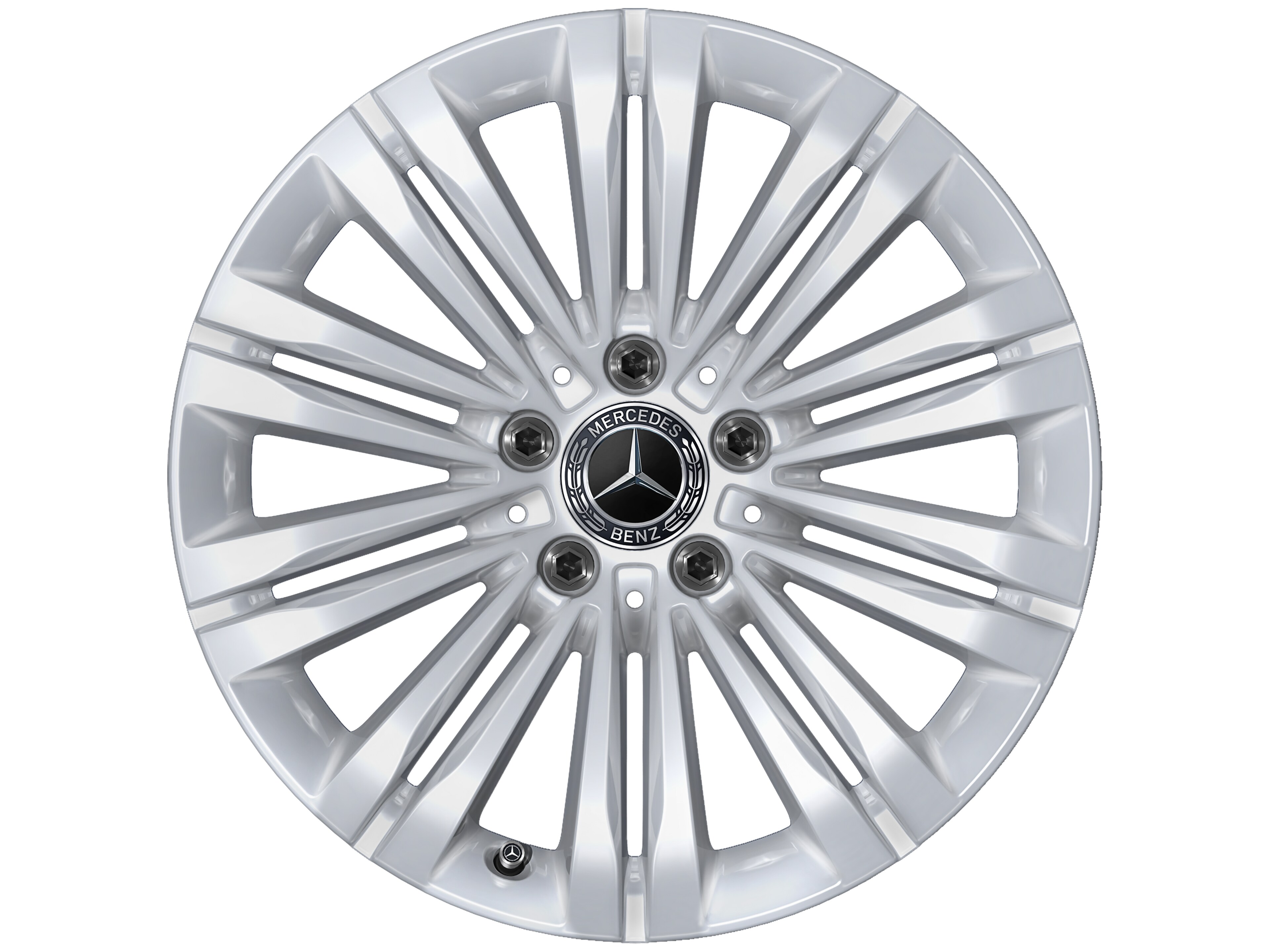10-twin-spoke wheel, 43.2 cm (17-inch) - 7 J x 17 ET 44,5, vanadium silver, painted
