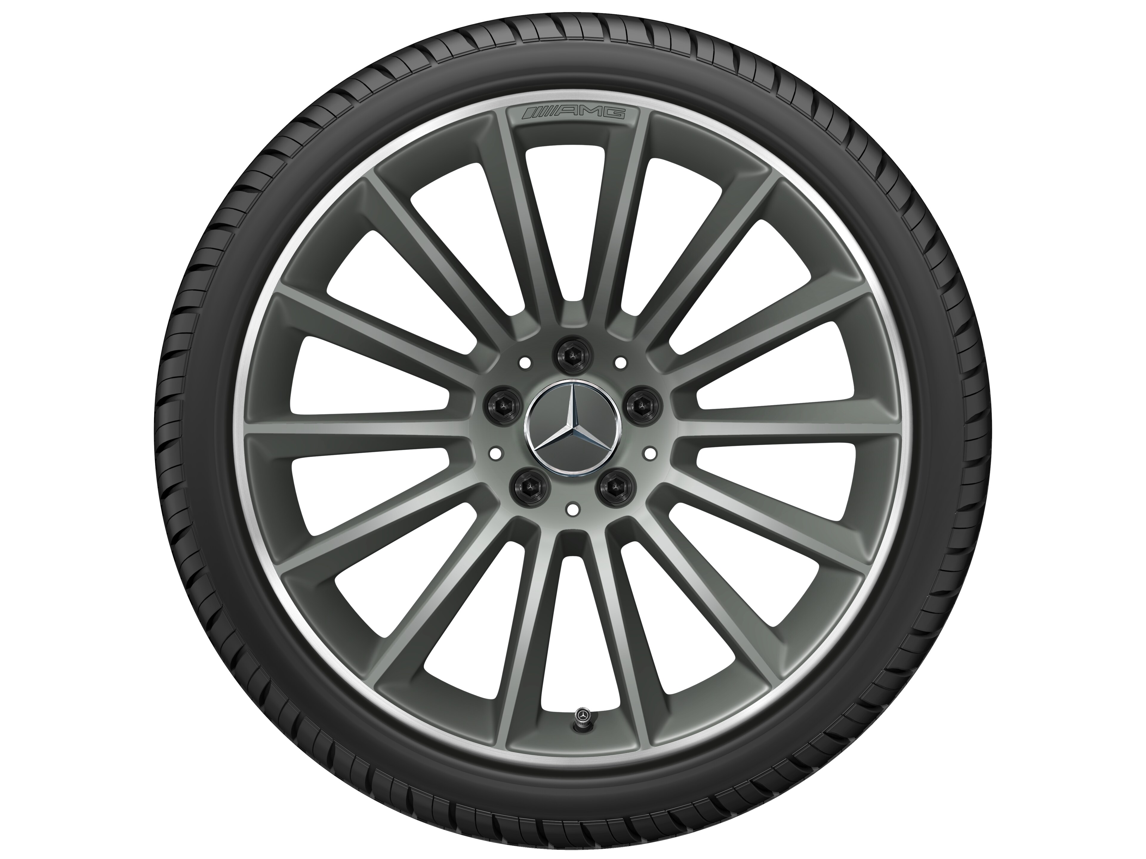 AMG multi-spoke wheel, 48.3 cm (19-inch), High-sheen rim flange - 8,5 J x 19 ET 55,2, tantalite grey