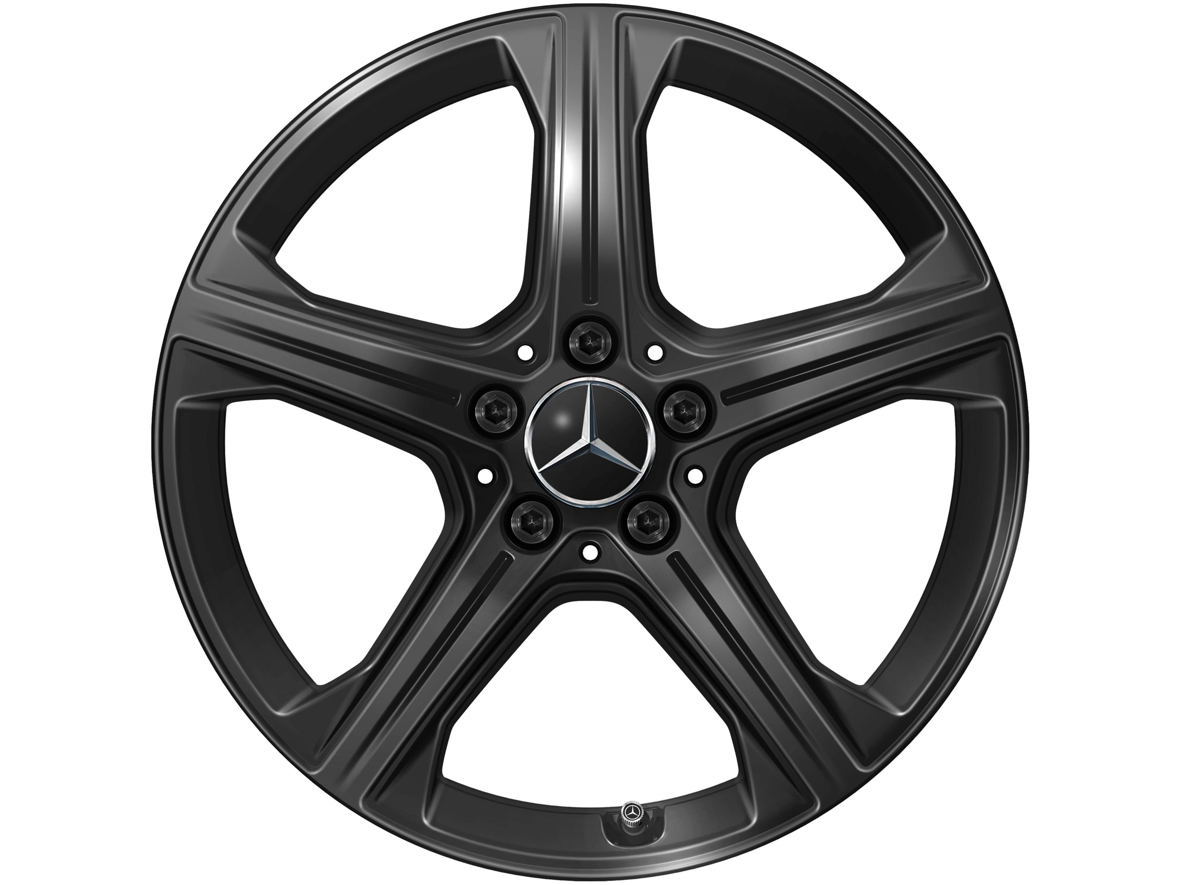 5-spoke wheel, Aero, 45.7 cm (18-inch) - 7 J x 18 ET 46,6, black, painted
