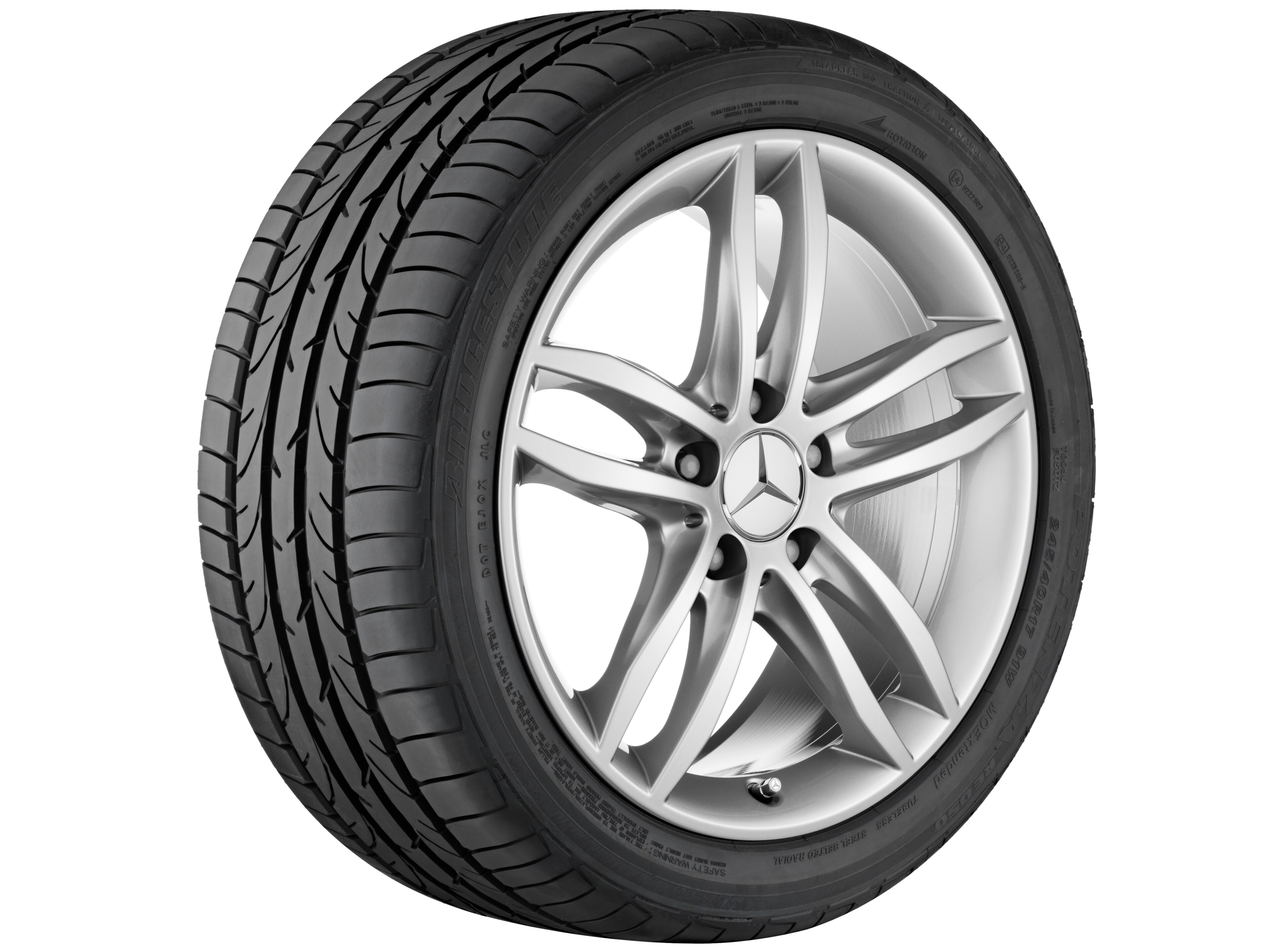 5-twin-spoke wheel, 43.2 cm (17-inch) - 7,5 J x 17 ET 47, titanium silver