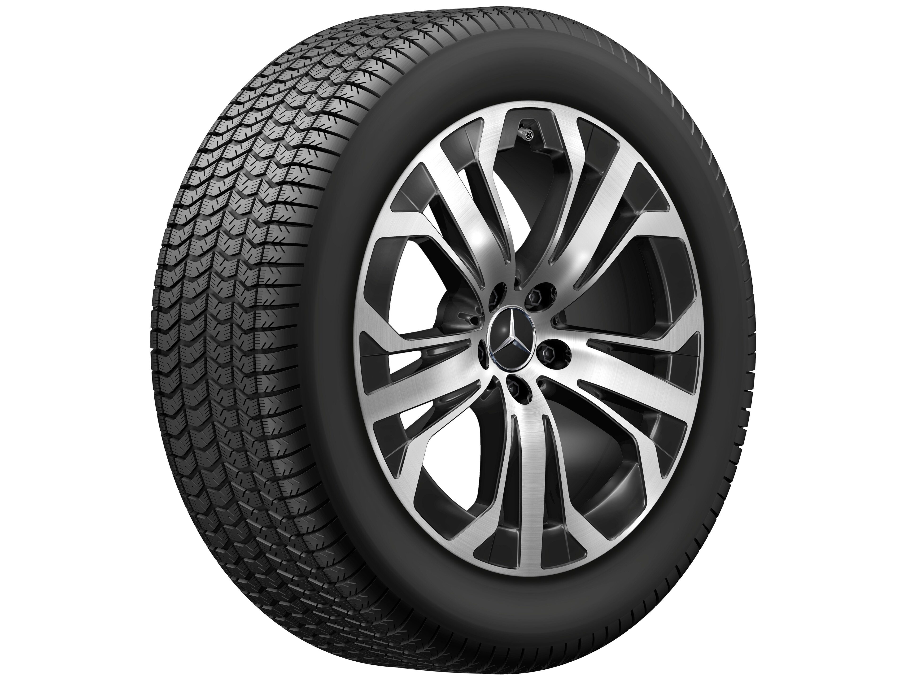 5-triple-spoke wheel, 48.3 cm (19-inch), High-sheen finish - 8 J x 19 ET 32,5, black, high-sheen
