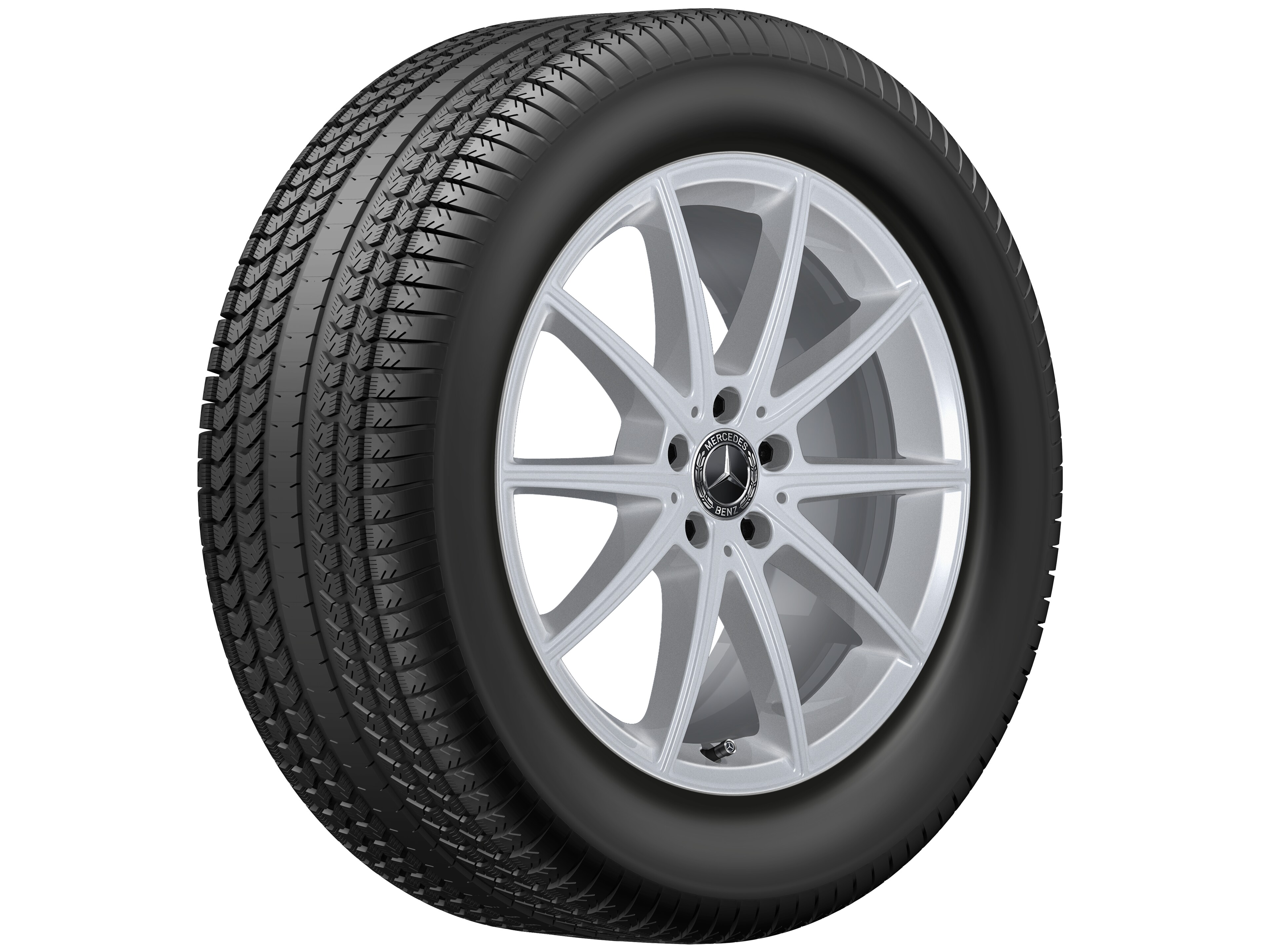 10-spoke wheel, 48.3 cm (19-inch) - 8,5 J x 19 ET 55, vanadium silver, painted