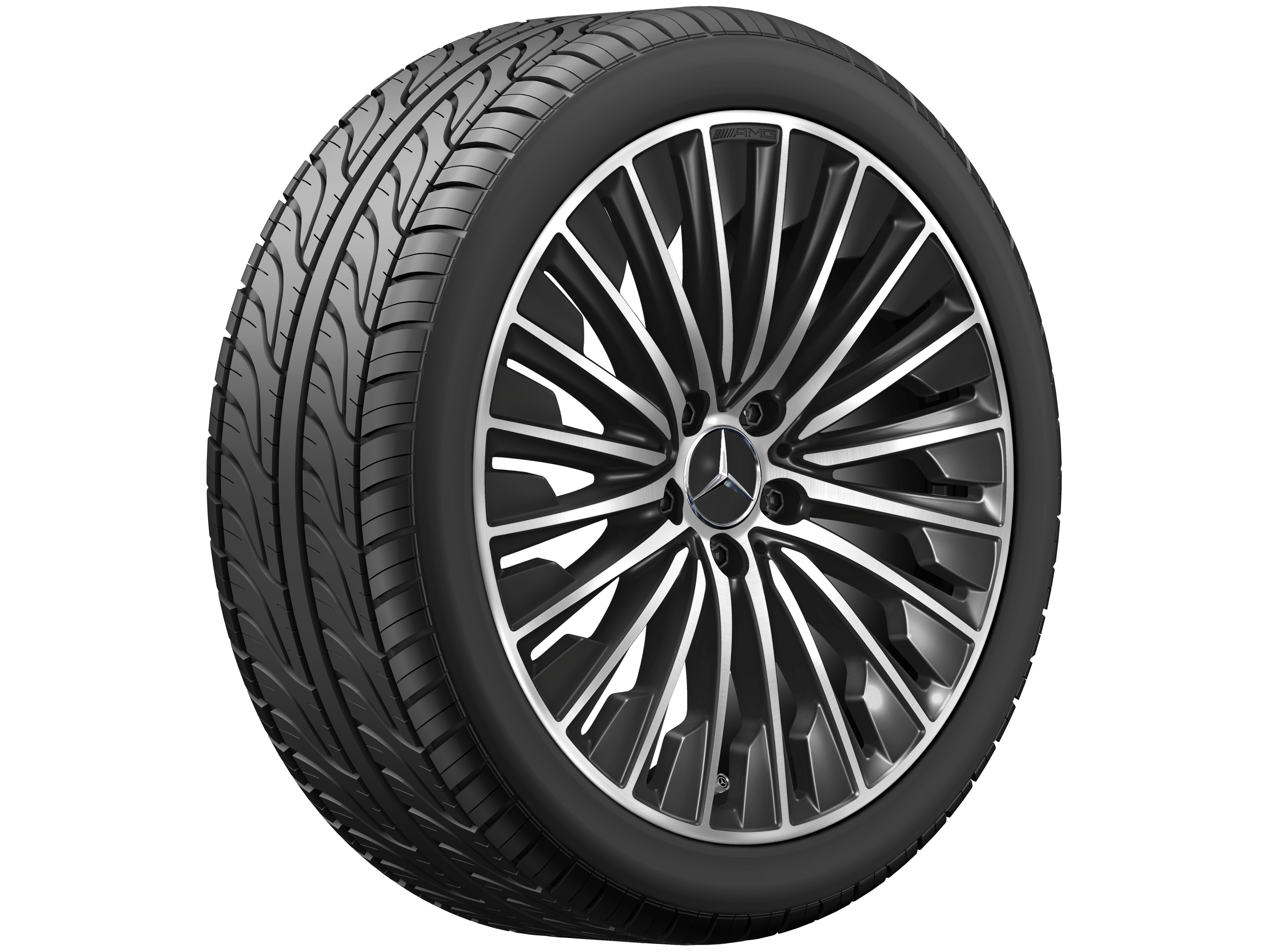 AMG multi-spoke wheel, 48.3 cm (19-inch) - 9 J x 19 ET 60,6, black, high-sheen
