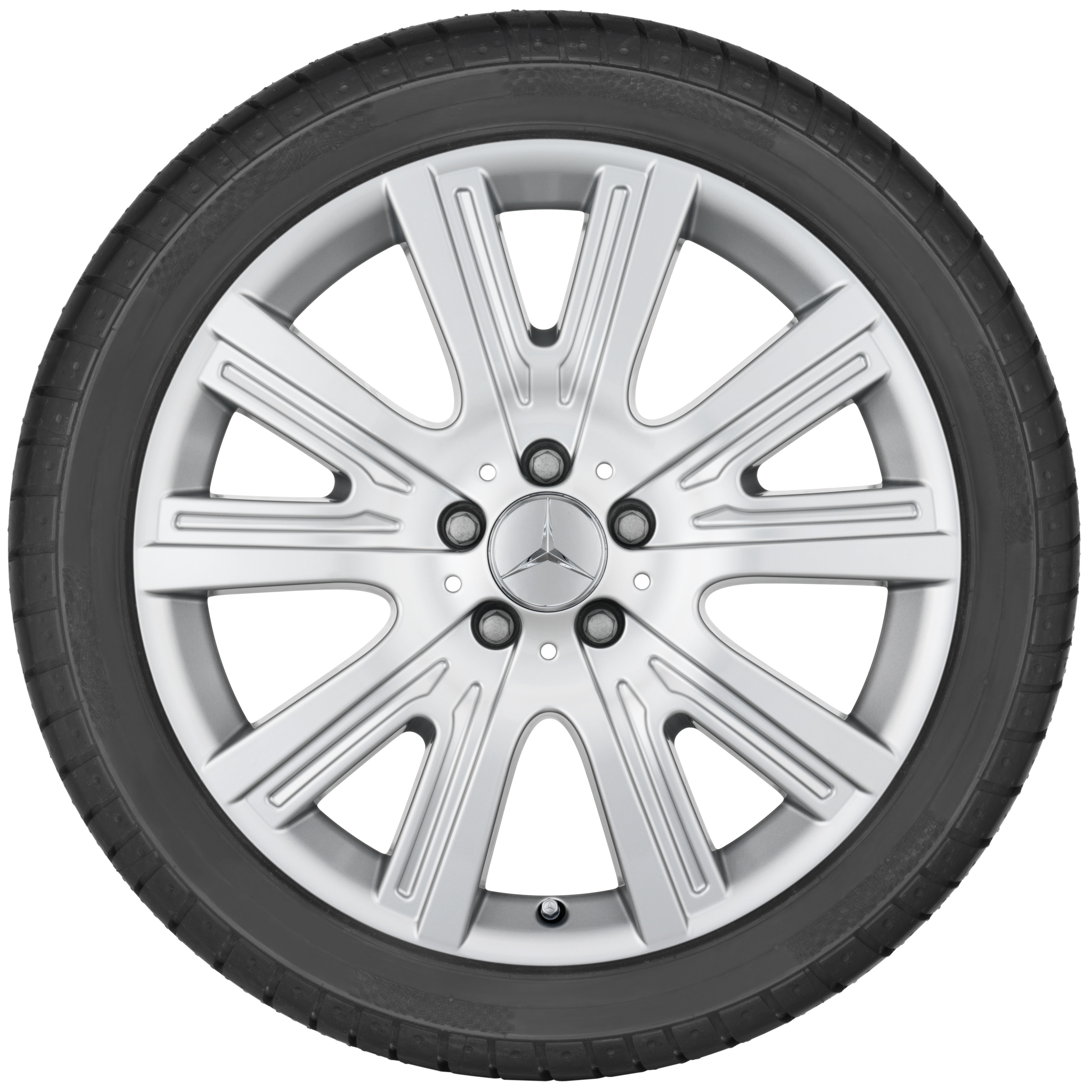 5-twin-spoke wheel, 48.3 cm (19-inch) - 8,5 J x 19 ET 62, titanium silver, painted