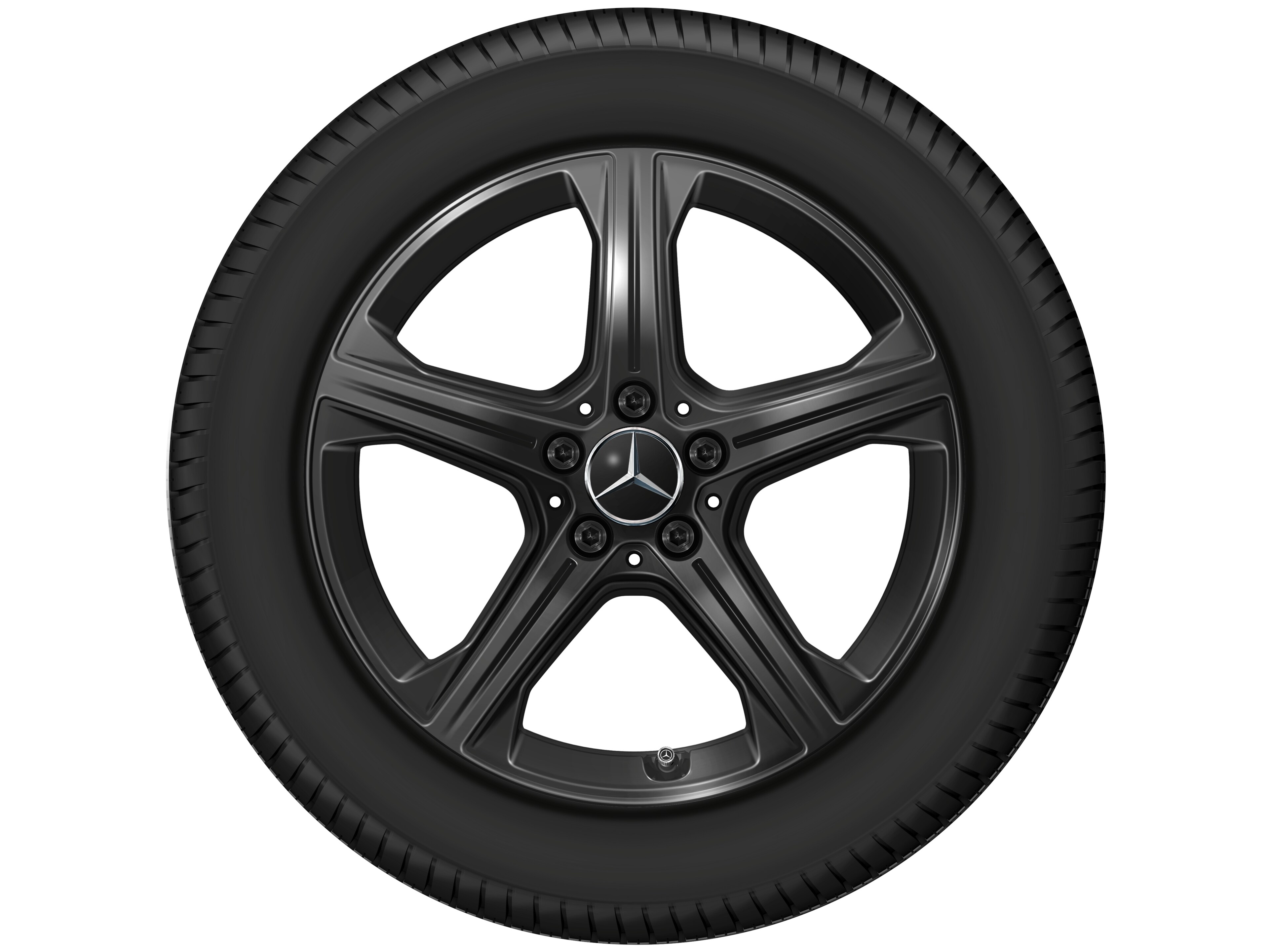5-spoke wheel, Aero, 45.7 cm (18-inch) - 7 J x 18 ET 46,6, black, painted