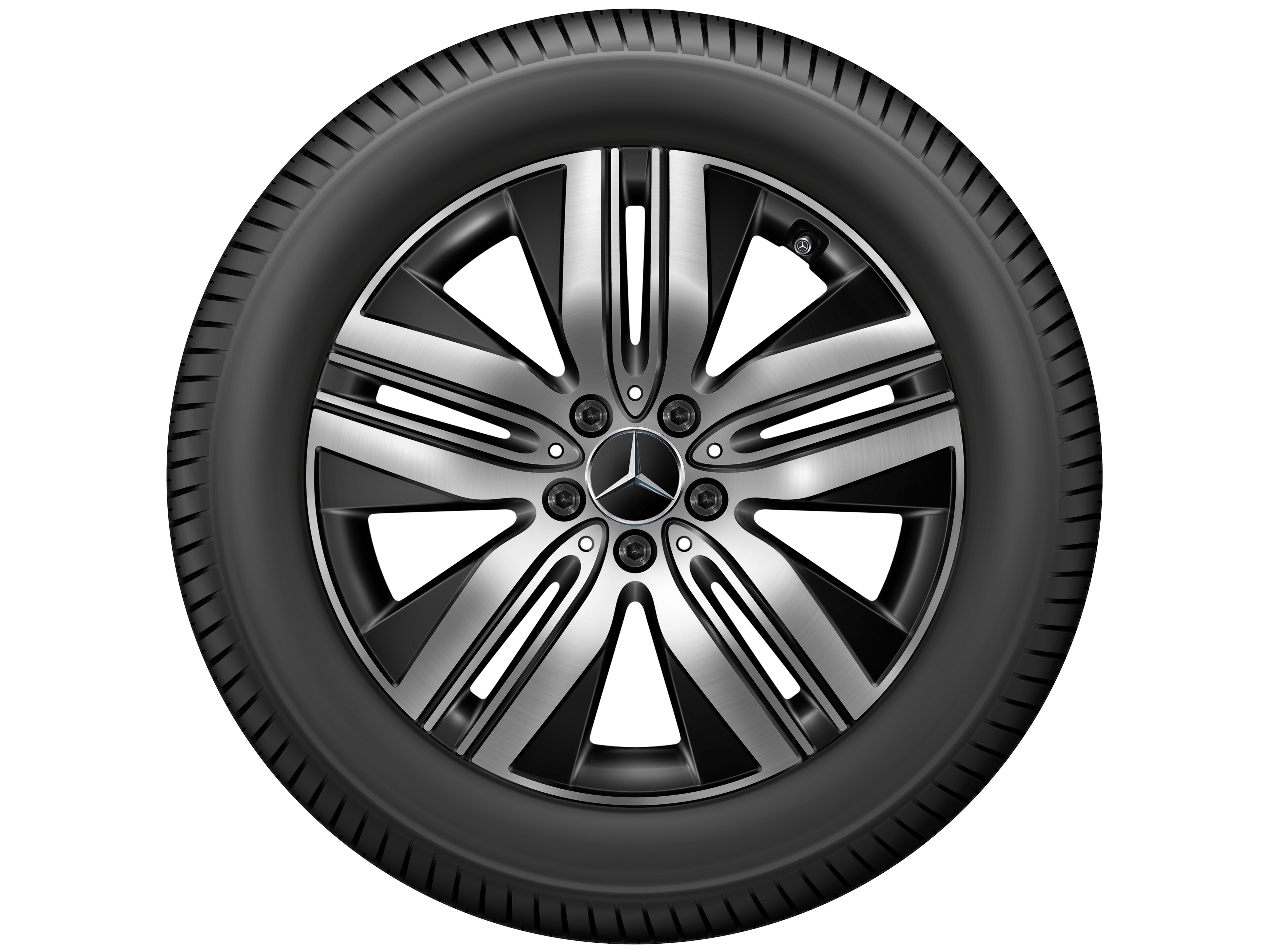 5-twin-spoke wheel, Aero, 45.7 cm (18-inch), High-sheen finish - 7,5 J x 18 ET 53,5, black, high-sheen