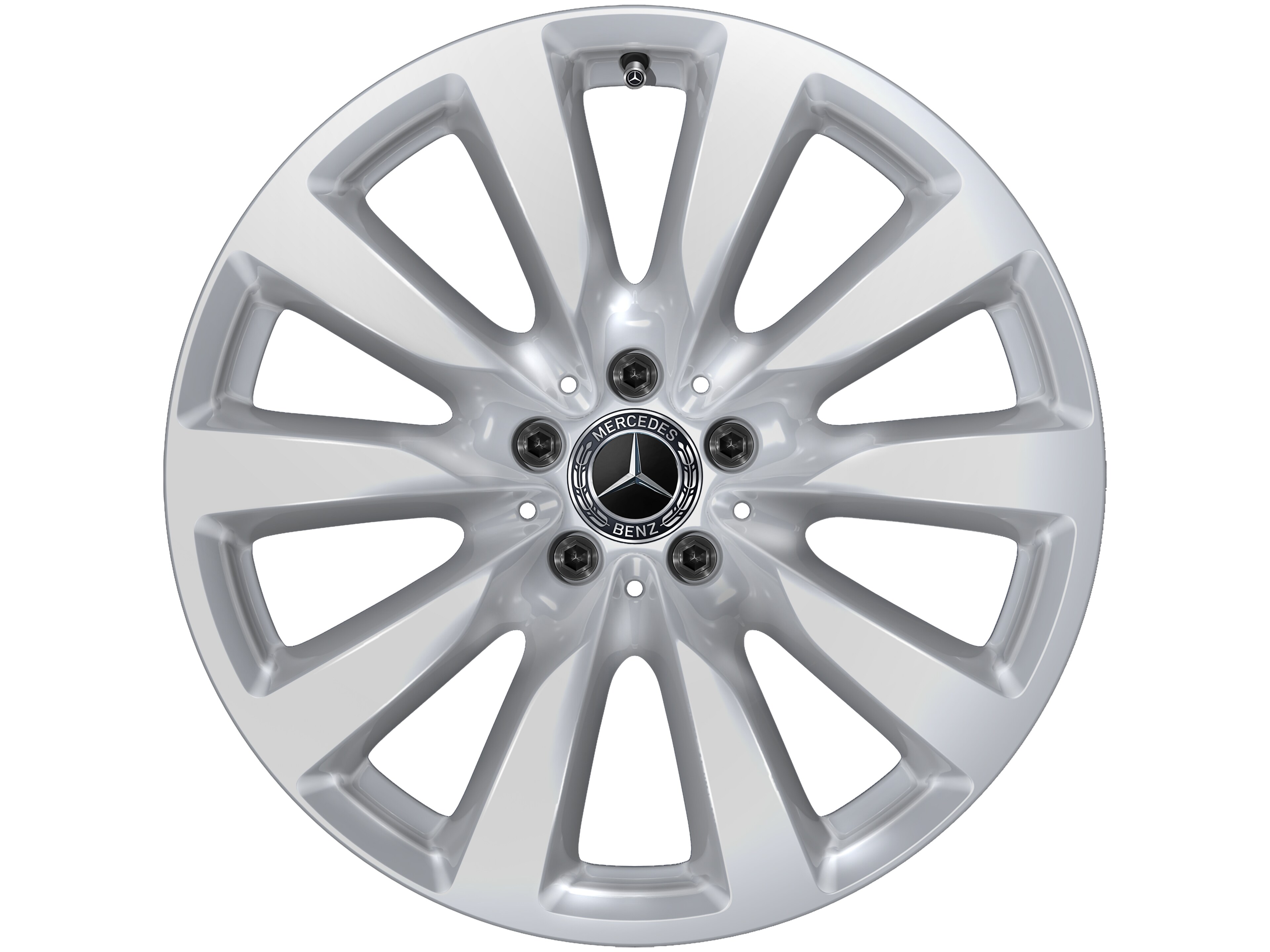 10-spoke wheel, 48.3 cm (19-inch) - 8 J x 19 ET 38, vanadium silver