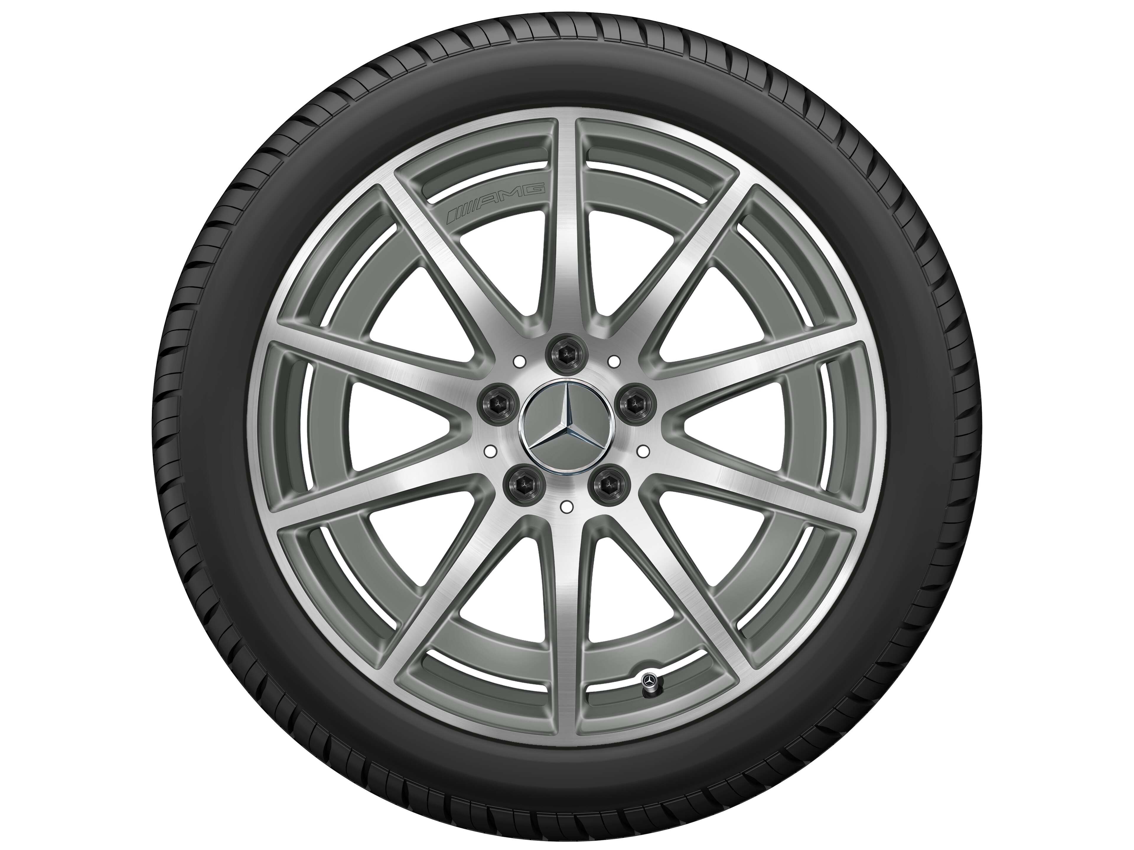 AMG 10-spoke wheel, 48.3 cm (19-inch) - 8 J x 19 ET 49, tantalite grey, high-sheen