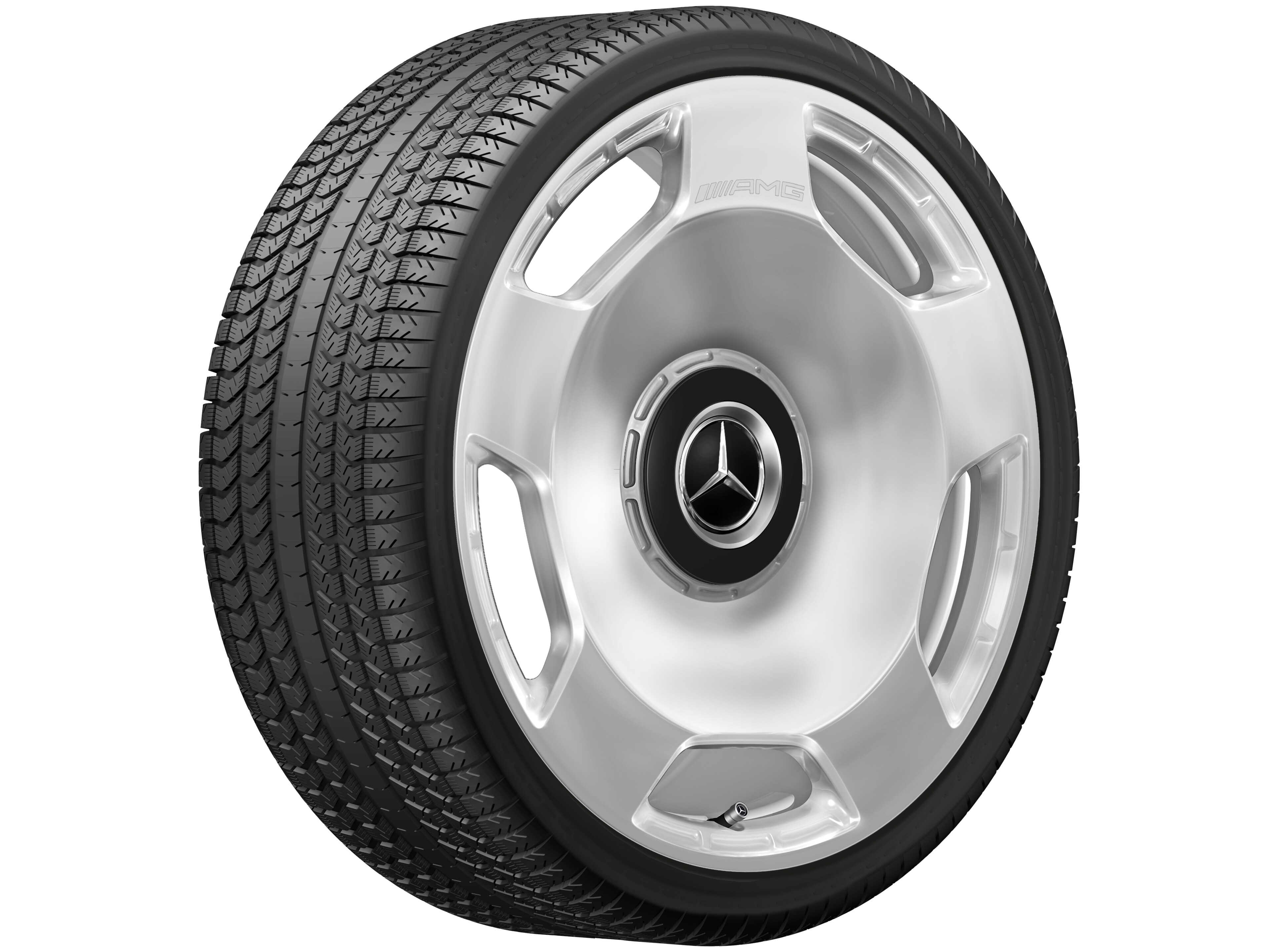 AMG forged wheel in a 5-hole design, 58.4 cm (23-inch) - 11,5 J x 23 ET 47, silver-coloured, high-gloss polished