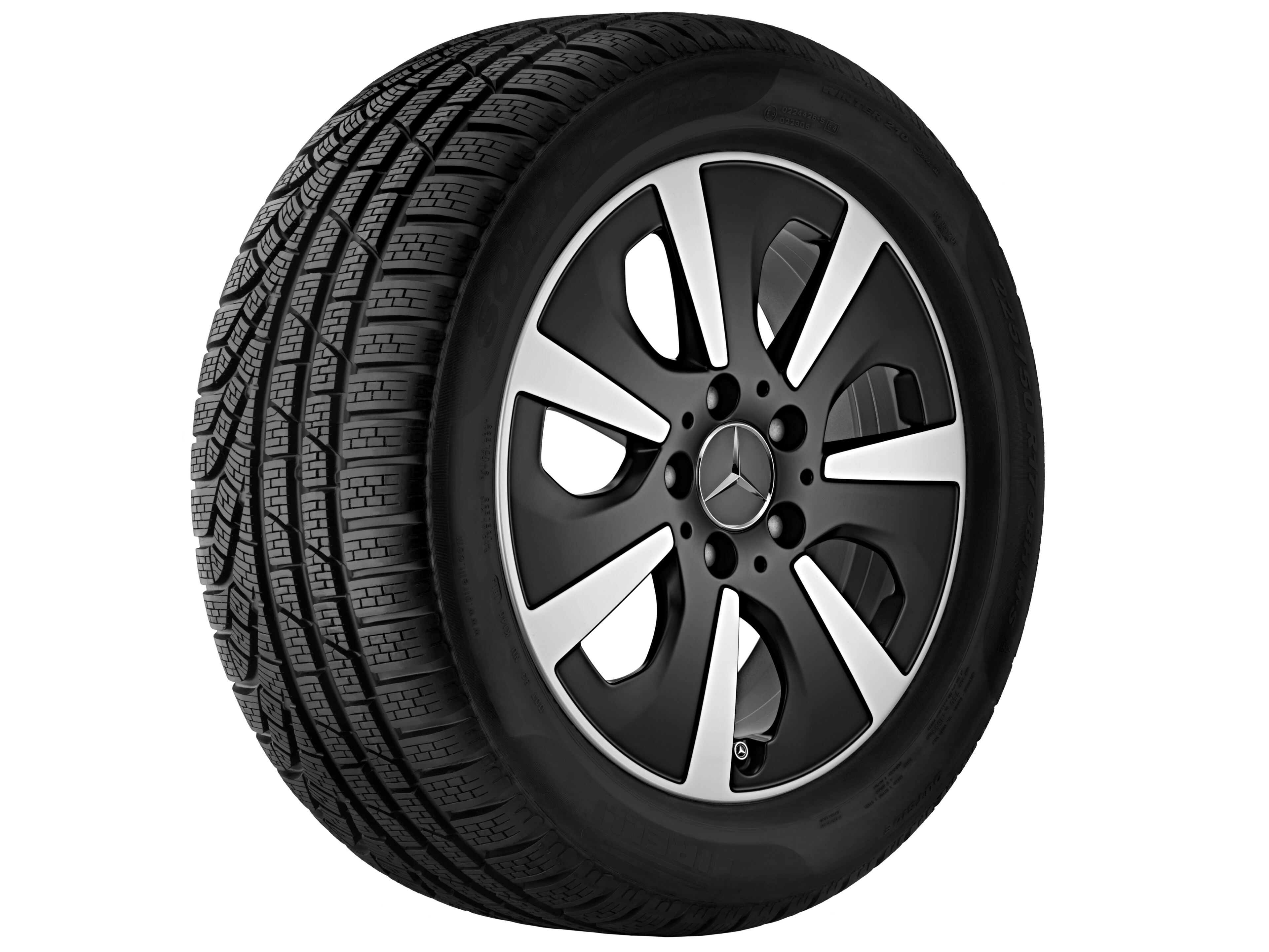 7-spoke wheel, 40.6 cm (16-inch) - 6,5 J x 16 ET 49, matt black, high-sheen