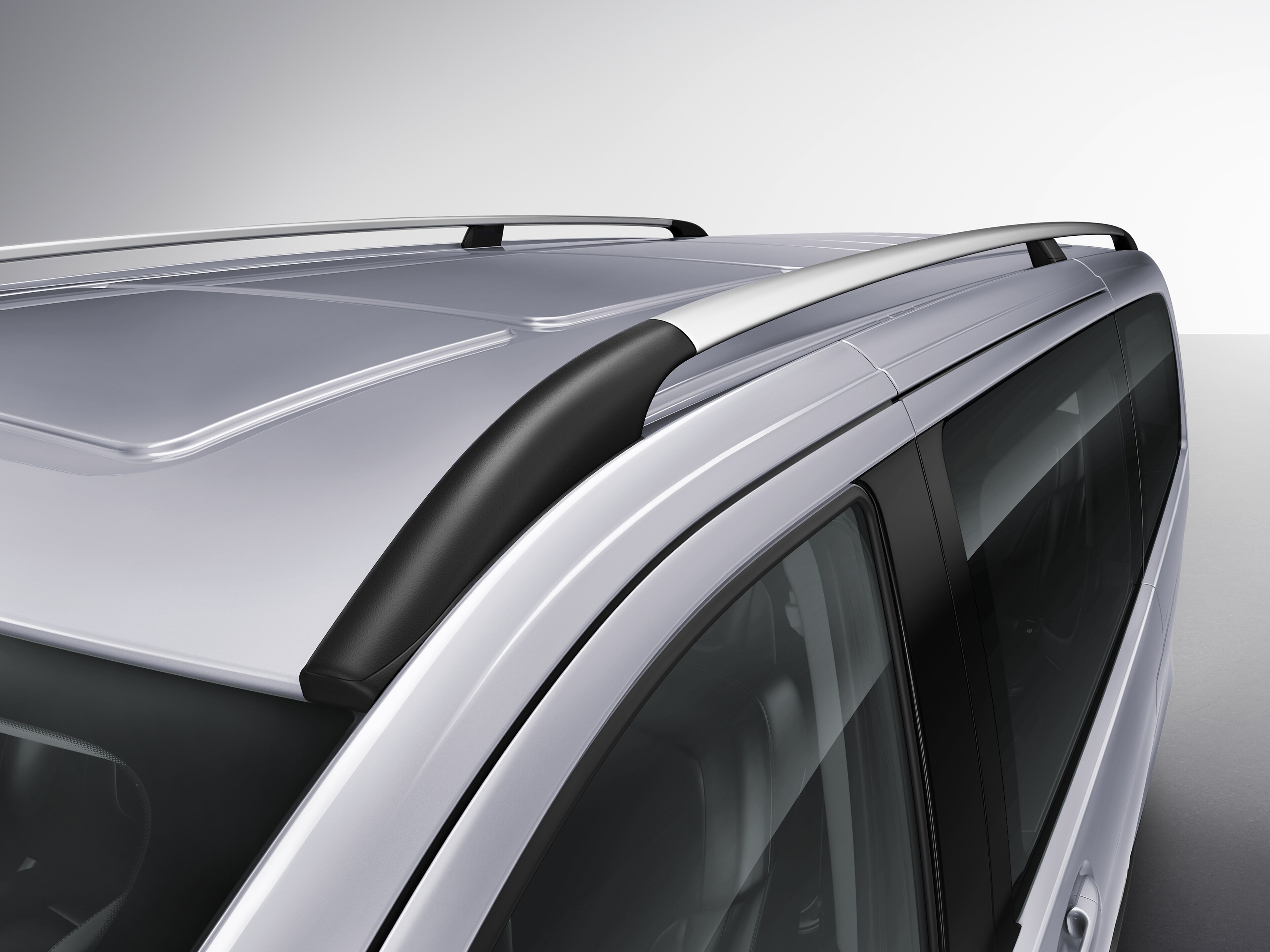 Retrofit roof rails, for compact version - Aluminium, silver-coloured, anodised