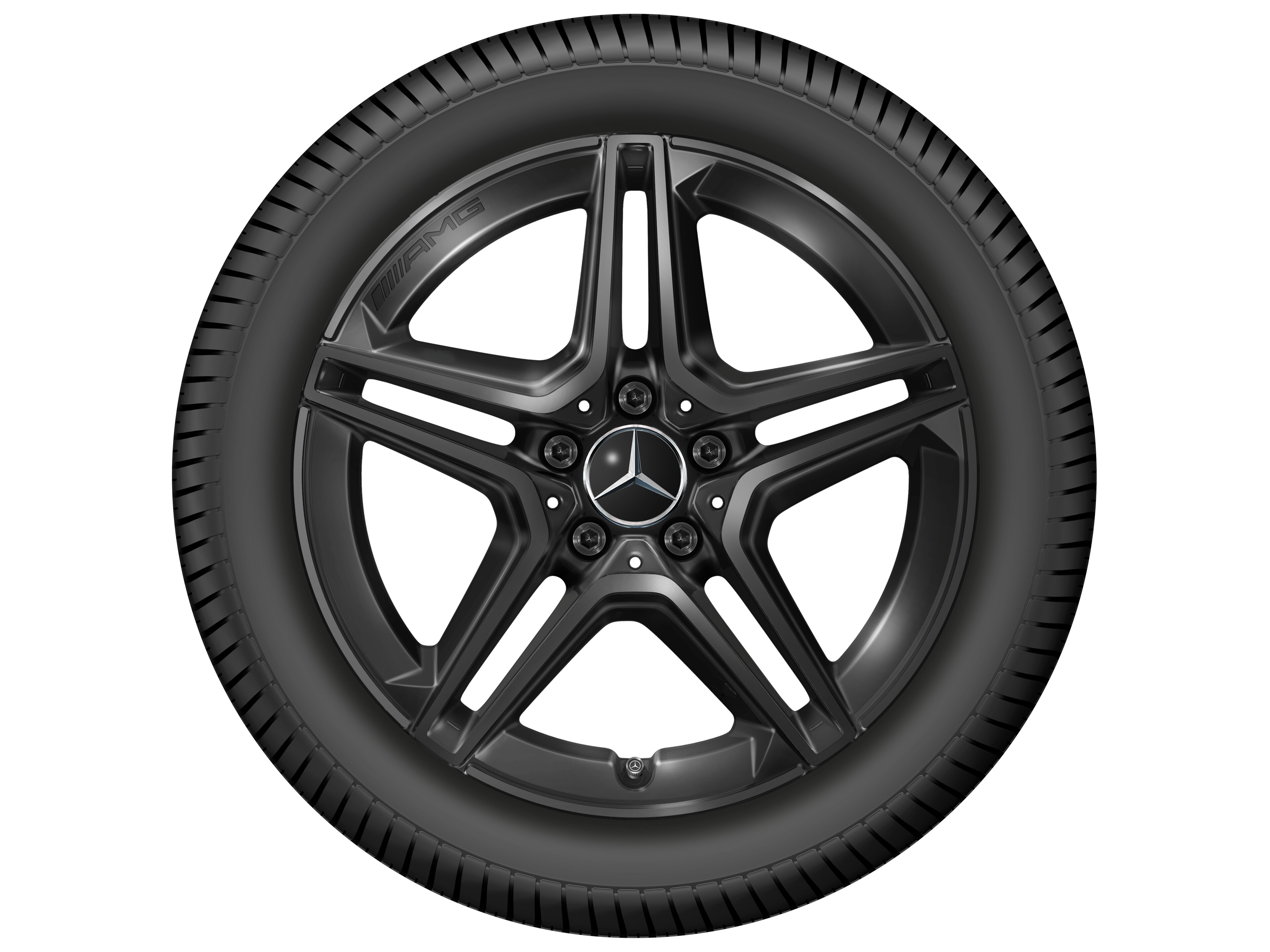 AMG 5-twin-spoke wheel, 45.7 cm (18-inch) - 9 J x 18 ET 49, black, glossy