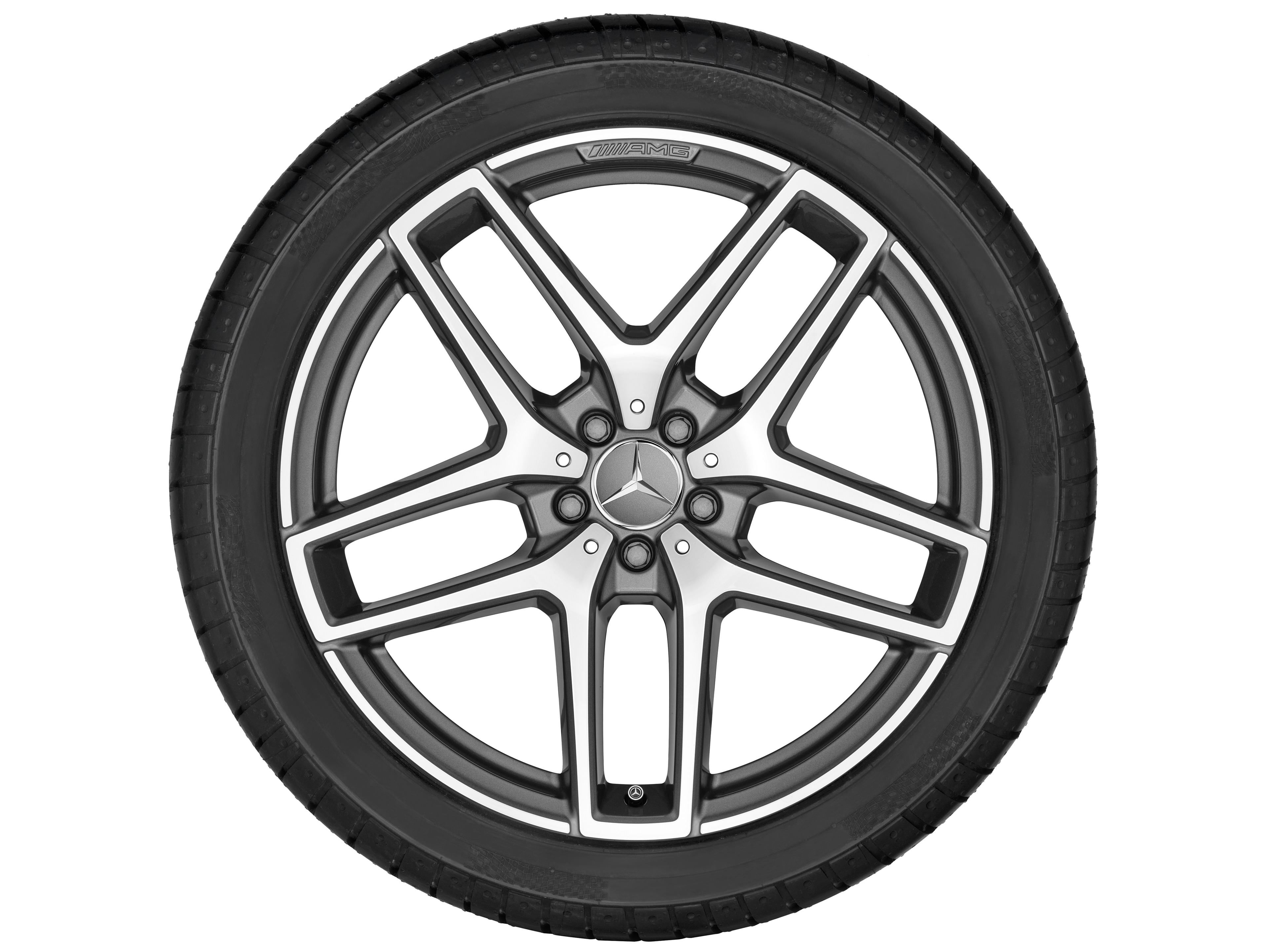 AMG 5-twin-spoke wheel, 48.3 cm (19-inch) - 9 J x 19 ET 20, titanium grey, high-sheen