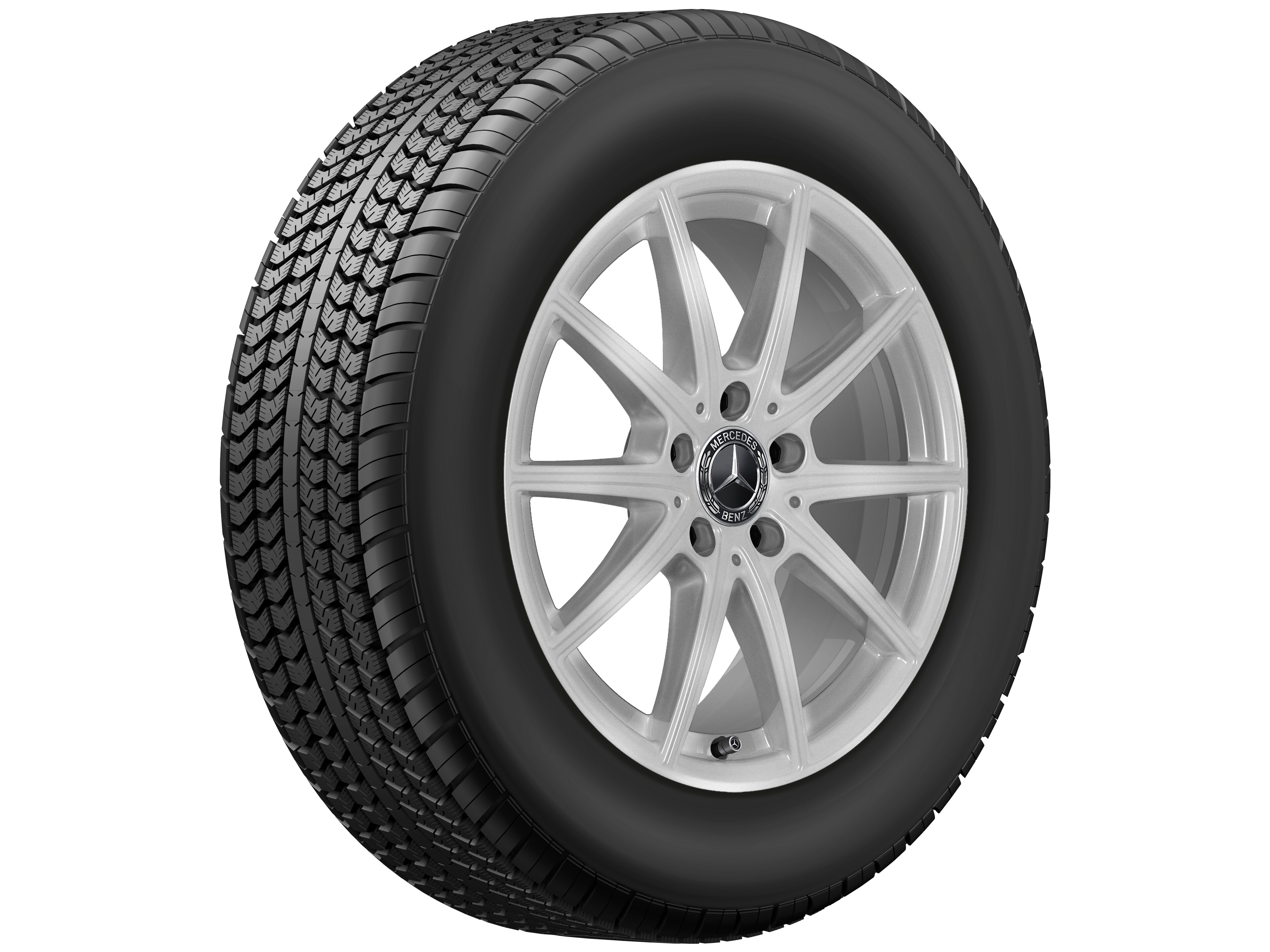 10-spoke wheel, 43.2 cm (17-inch) - 6,5 J x 17 ET 44, vanadium silver, painted