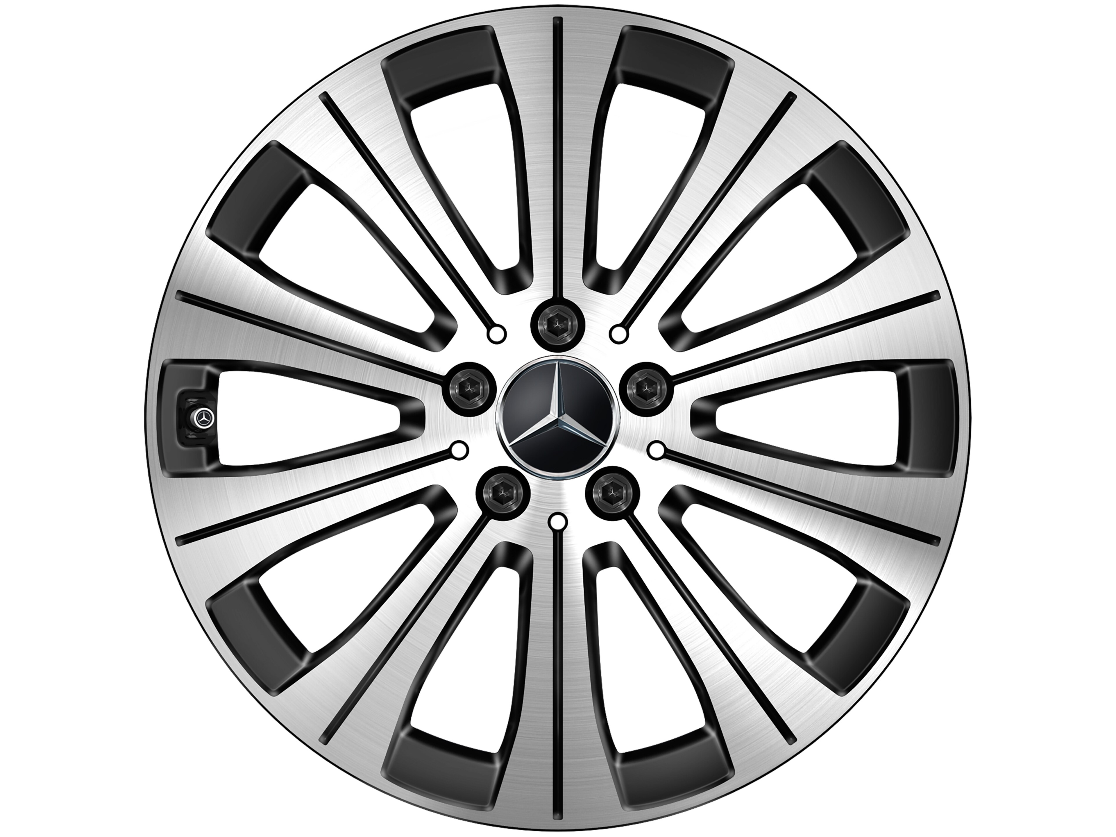 10-spoke wheel, 45.7 cm (18-inch) - 6,5 J x 18 ET 44,5, black, high-sheen