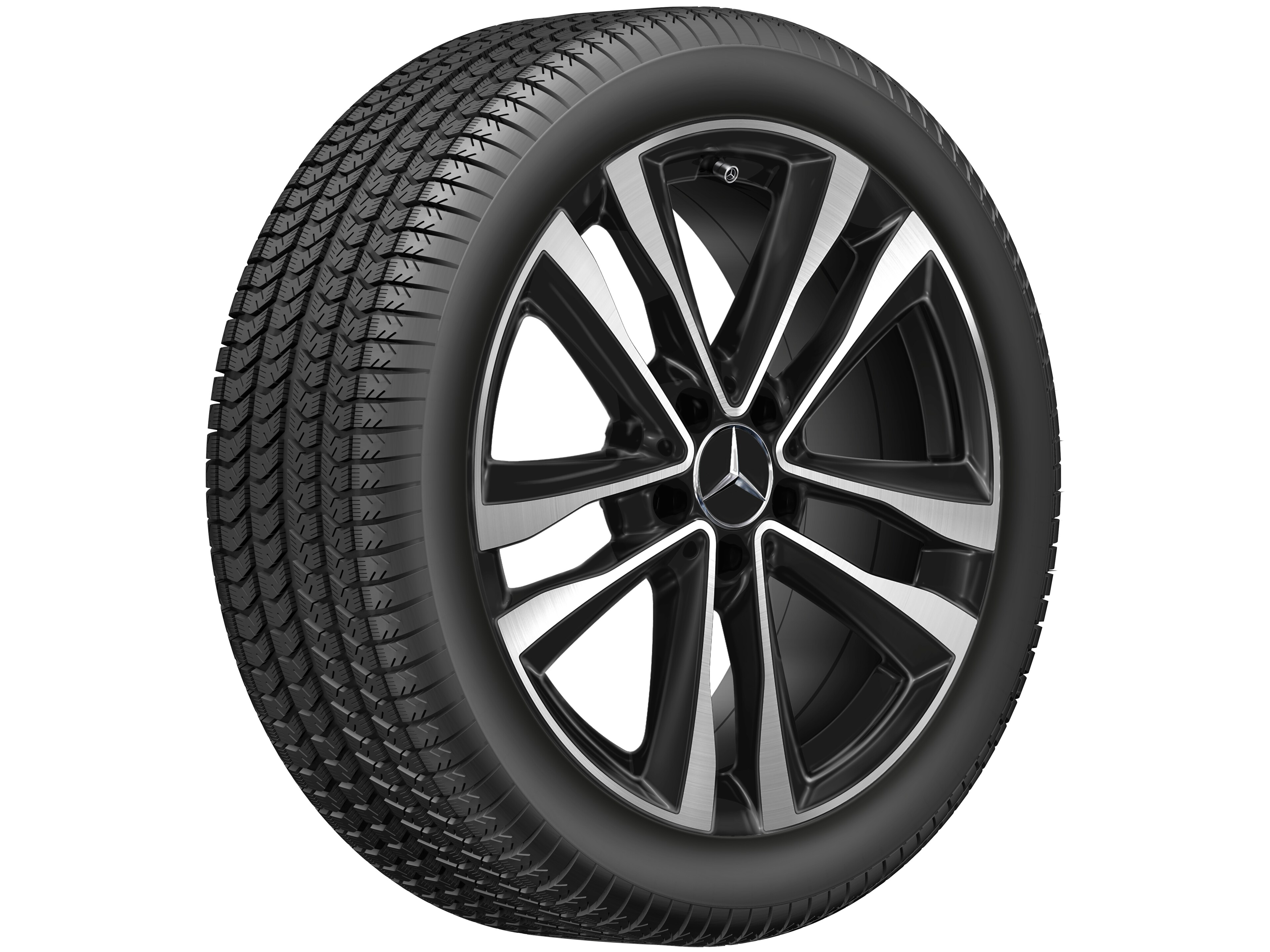 5-twin-spoke wheel, 45.7 cm (18-inch), High-sheen finish - 7,5 J x 18 ET 49, black, high-sheen