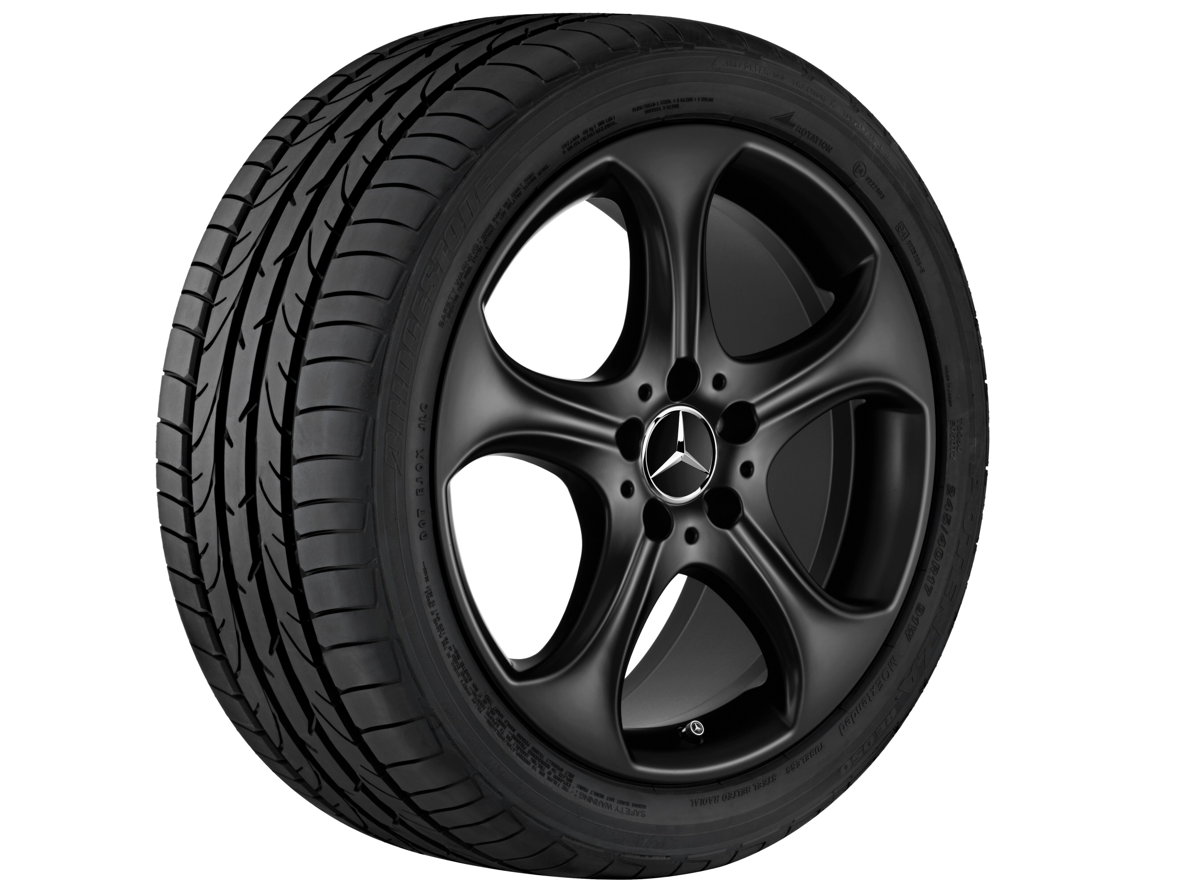 5-spoke wheel, 45.7 cm (18-inch) - 7,5 J x 18 ET 44, matt black, painted