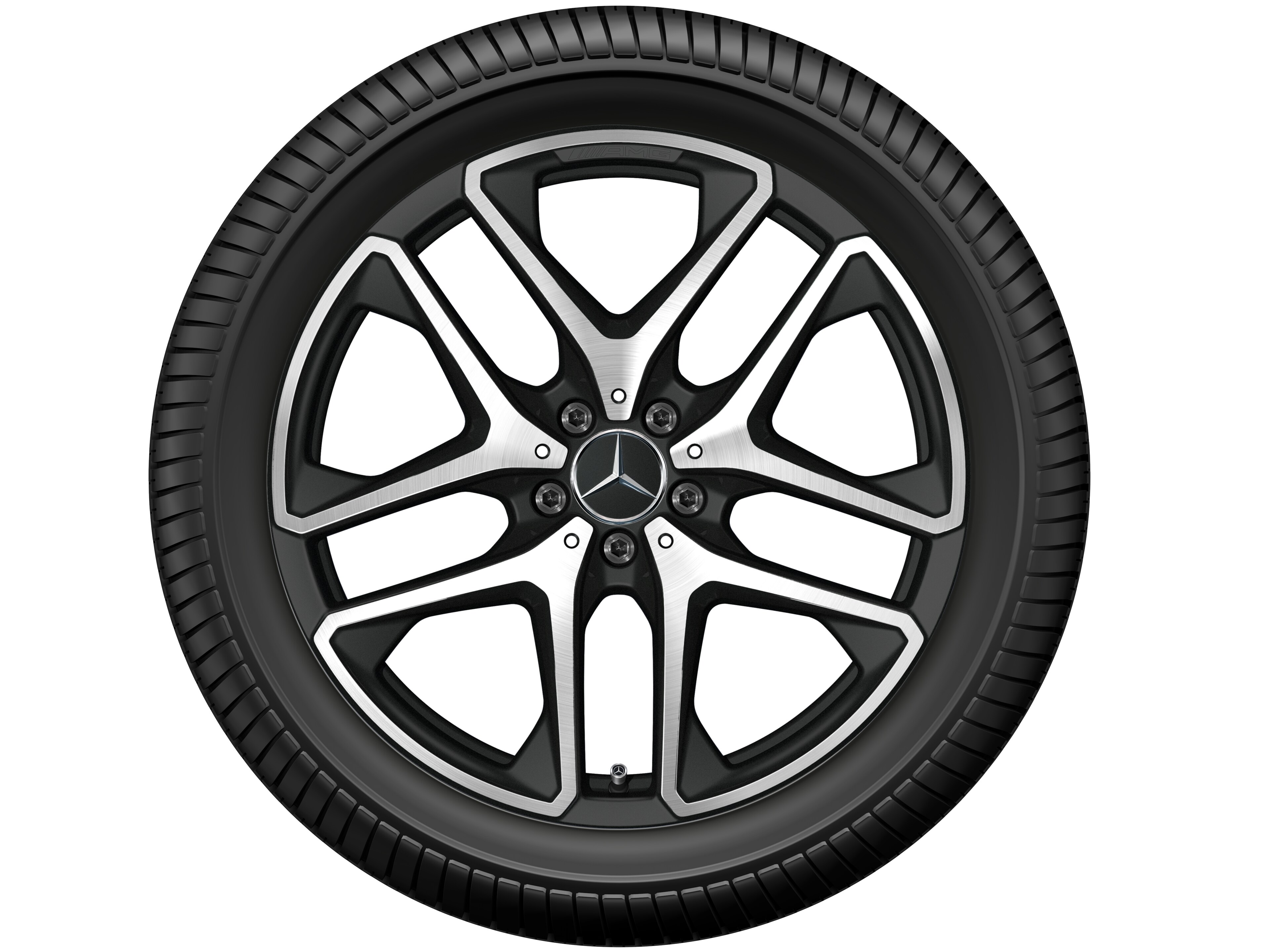 AMG 5-twin-spoke wheel, 50.8 cm (20-inch) - 10 J x 20 ET 28, matt black, high-sheen
