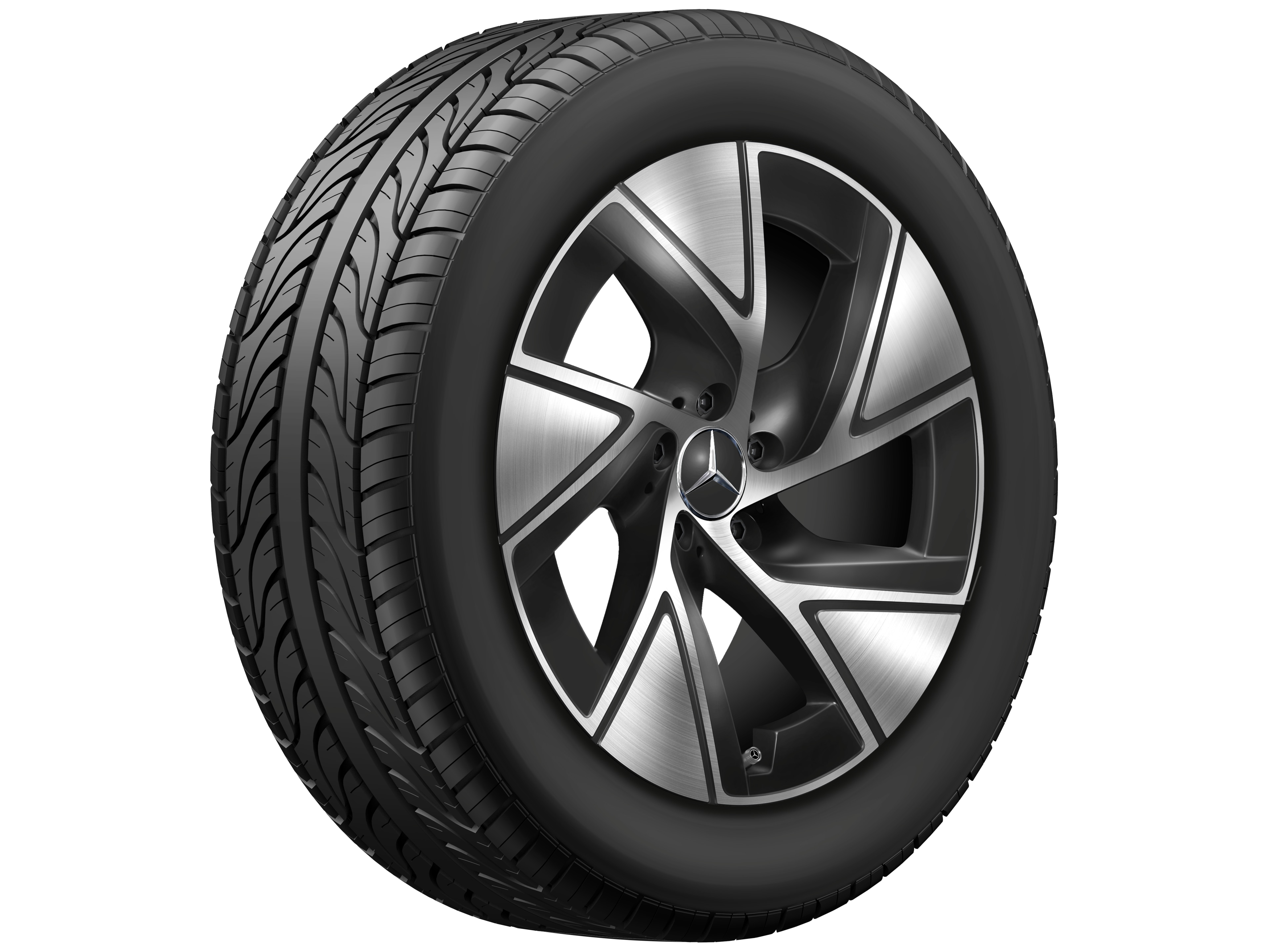 5-hole wheel, Aero, 48.3 cm (19-inch), High-sheen finish - 9 J x 19 ET 30, black, high-sheen