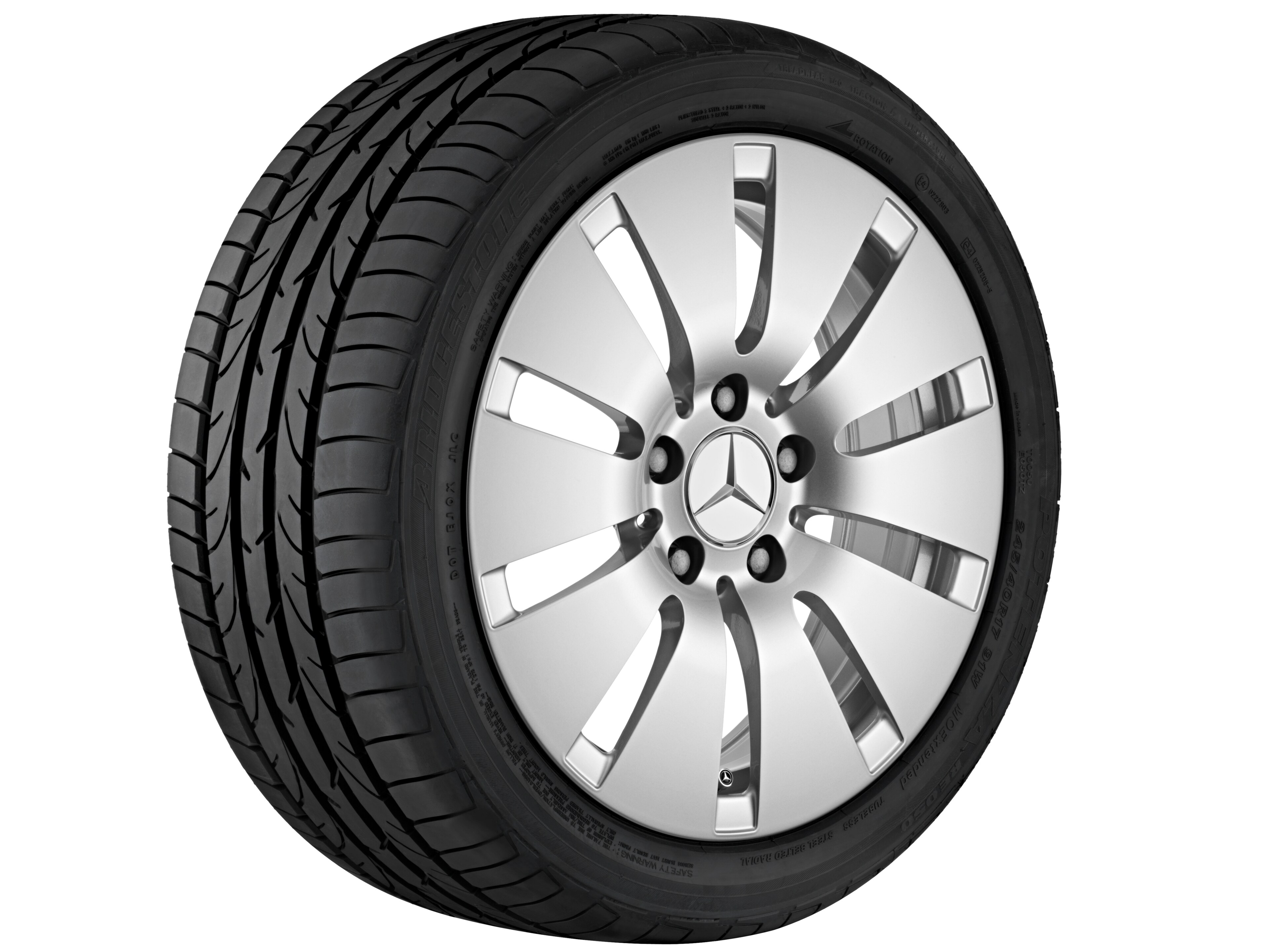 10-hole wheel, 40.6 cm (16-inch) - 6,5 J x 16 ET 44,5, vanadium silver, painted