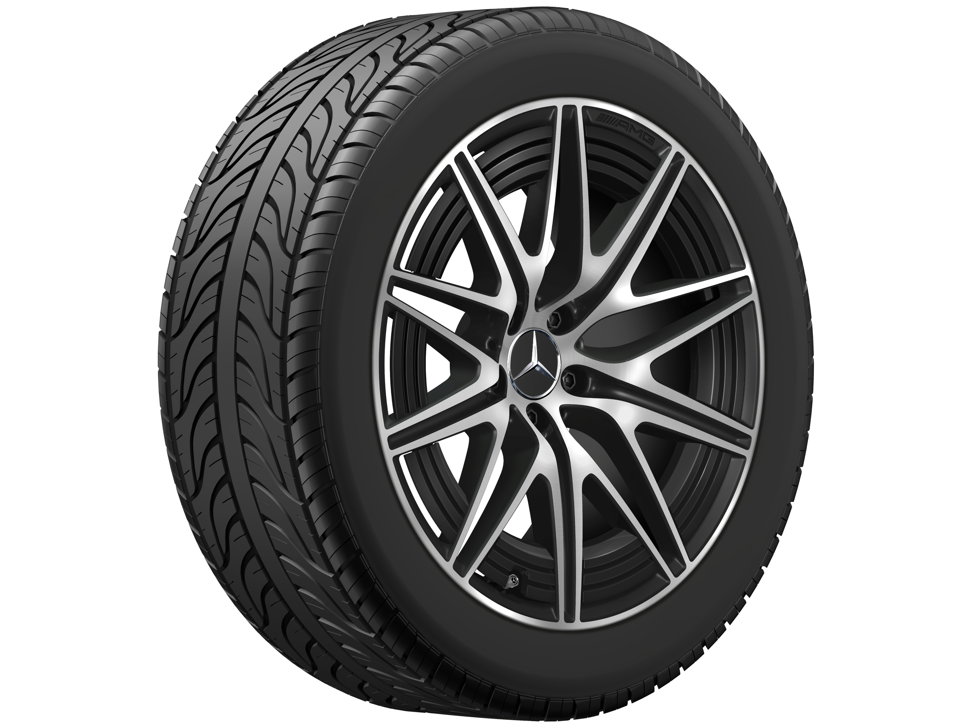 AMG 10-spoke wheel, 50.8 cm (20-inch) - 10 J x 20 ET 24, matt black, high-sheen