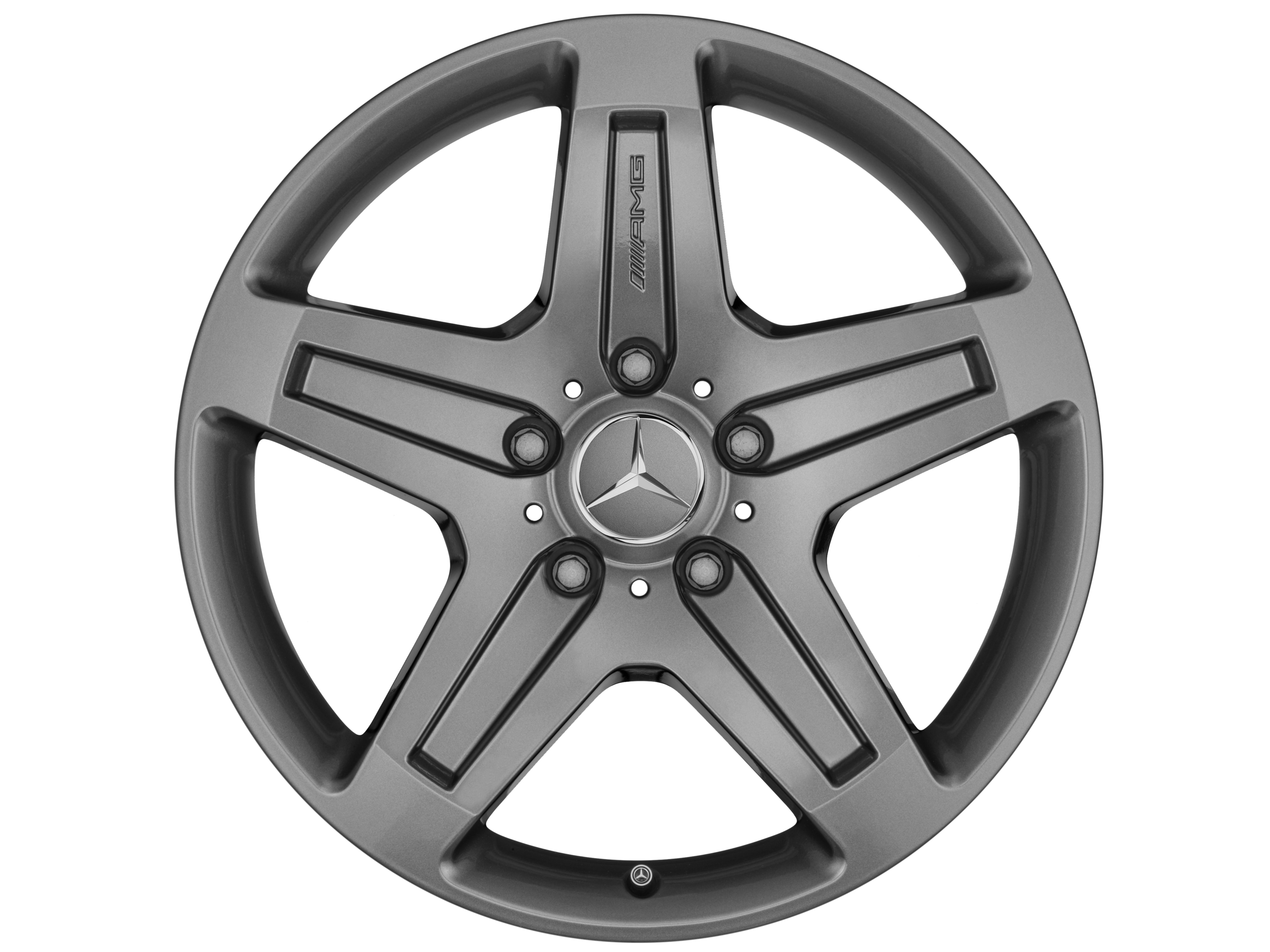 AMG 5-spoke wheel, 48.3 cm (19-inch) - 9,5 J x 19 ET 50, titanium grey