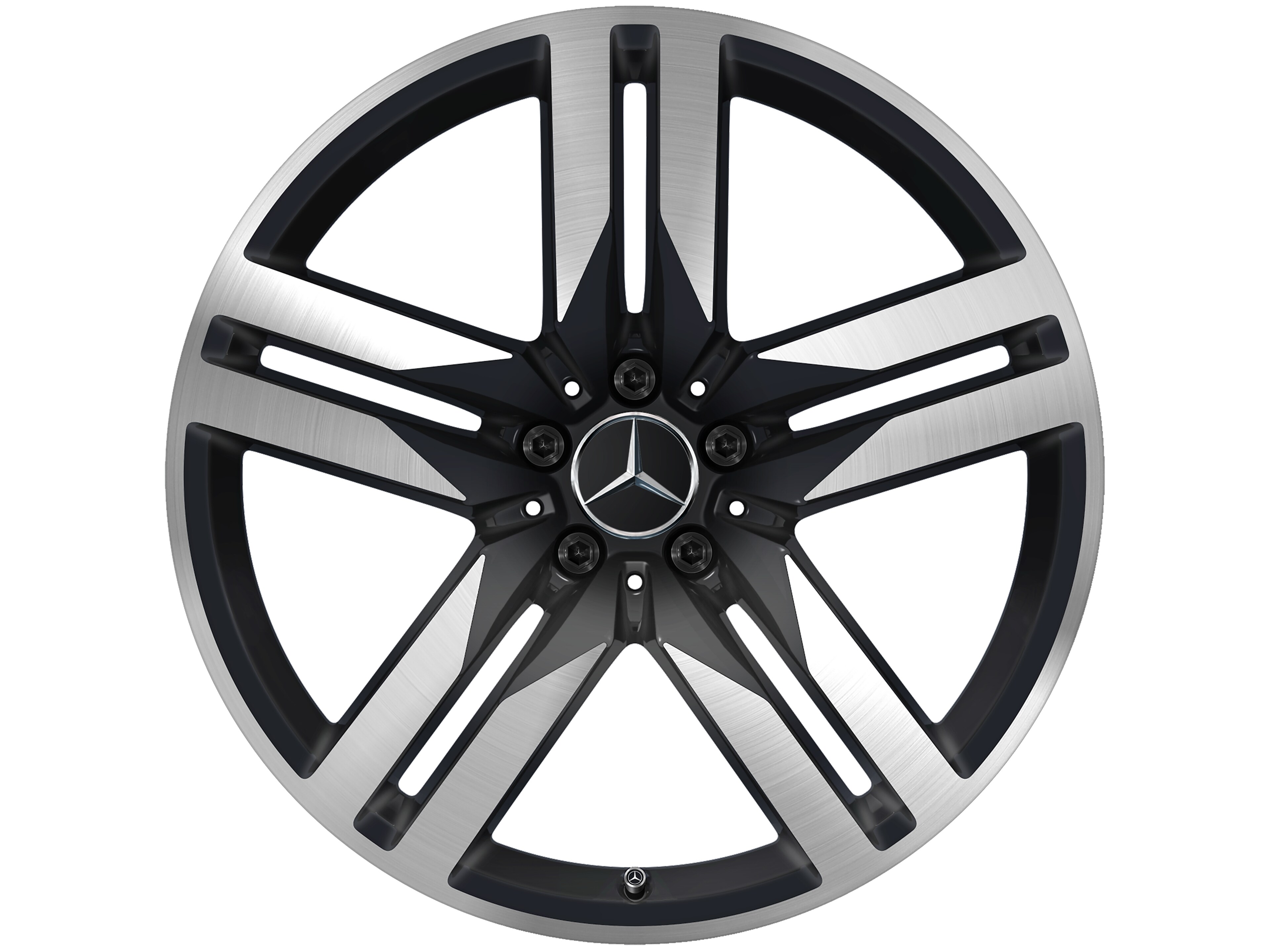 5-twin-spoke wheel, 50.8 cm (20-inch), High-sheen finish - 8,5 J x 20 ET 40, matt black, high-sheen