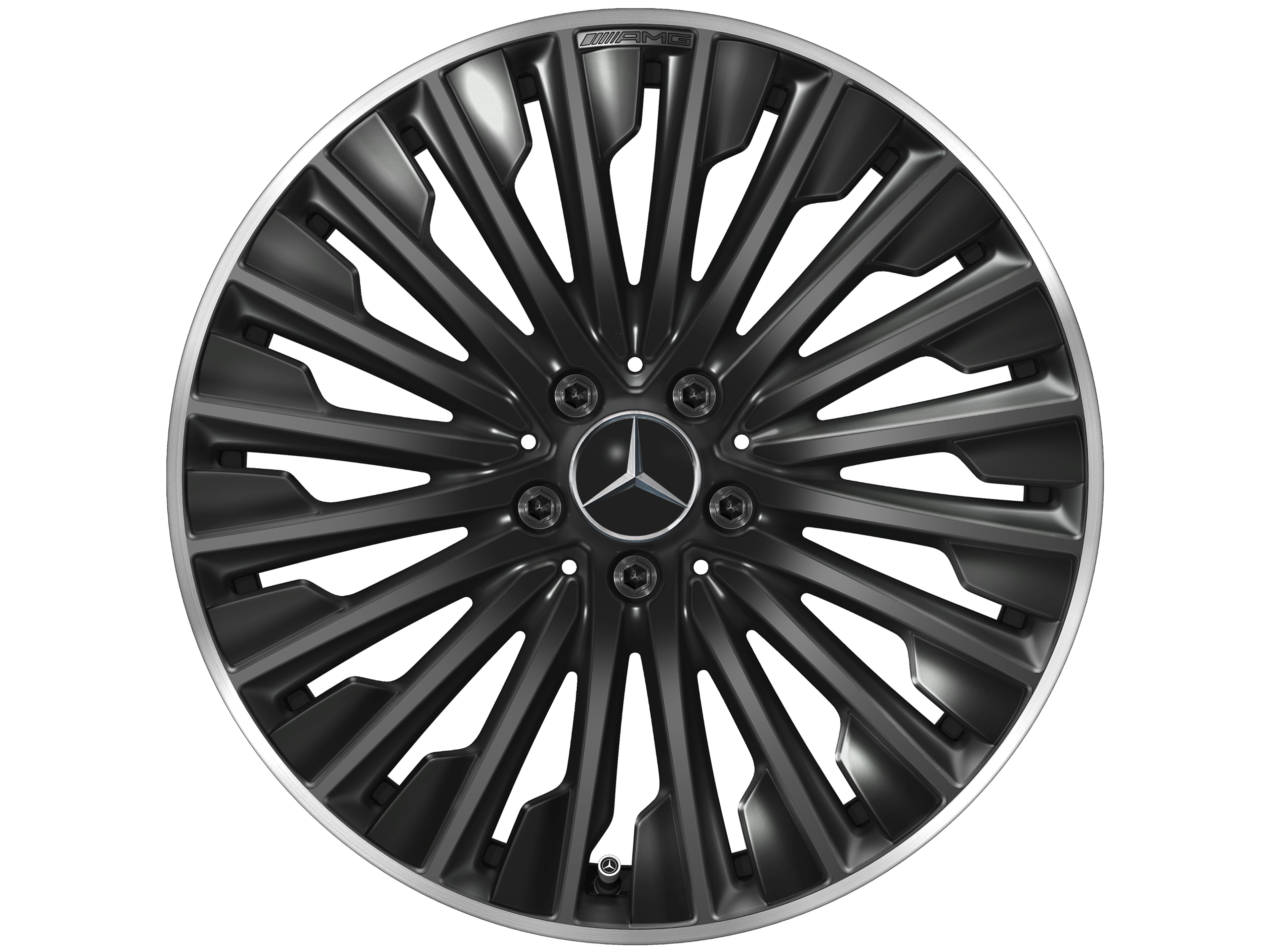 AMG multi-spoke wheel, 48.3 cm (19-inch), High-sheen rim flange - 8 J x 19 ET 45,1, black, high-sheen rim flange