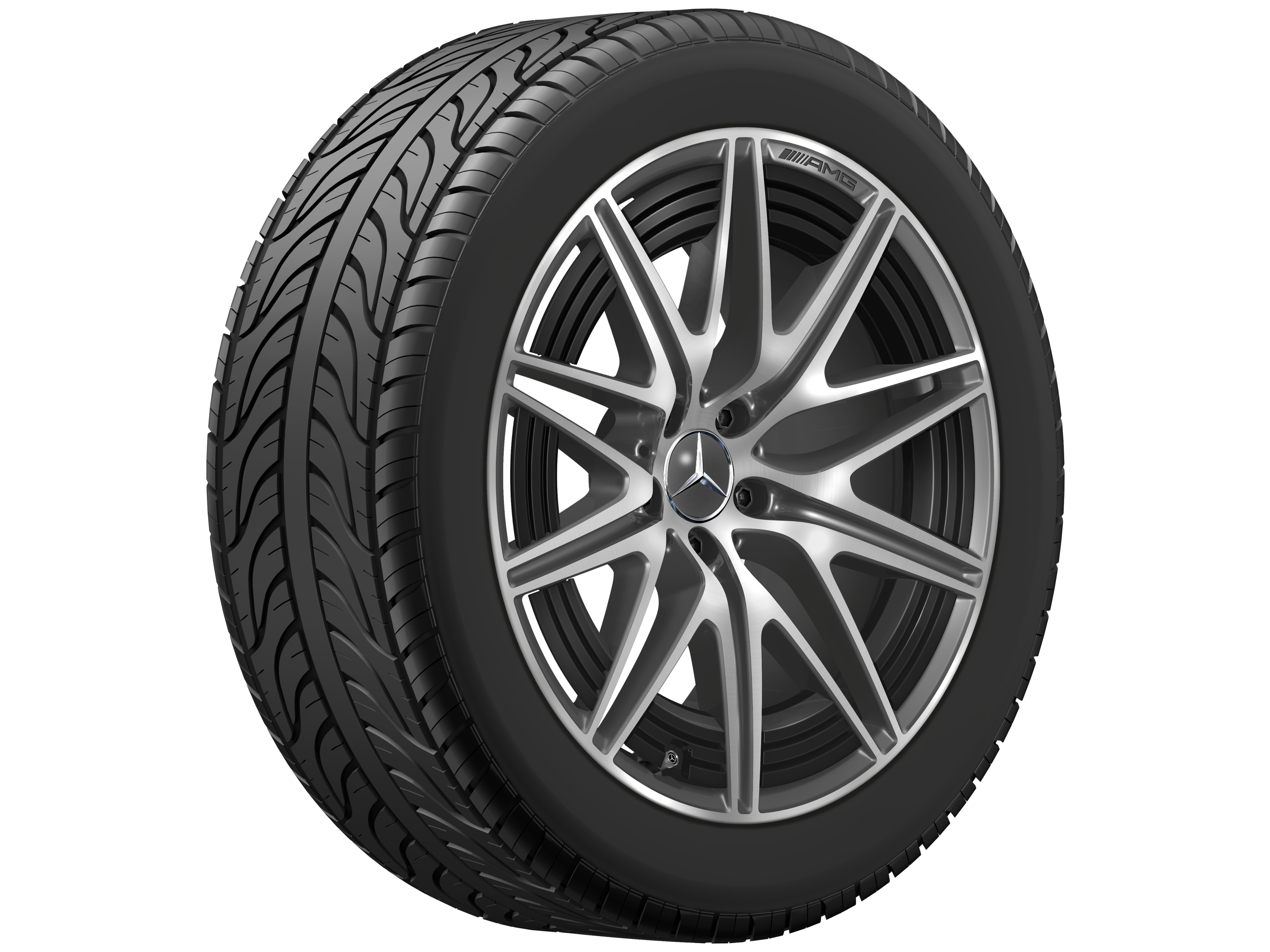 AMG 10-spoke wheel, 50.8 cm (20-inch) - 10 J x 20 ET 24, tantalite grey, high-sheen